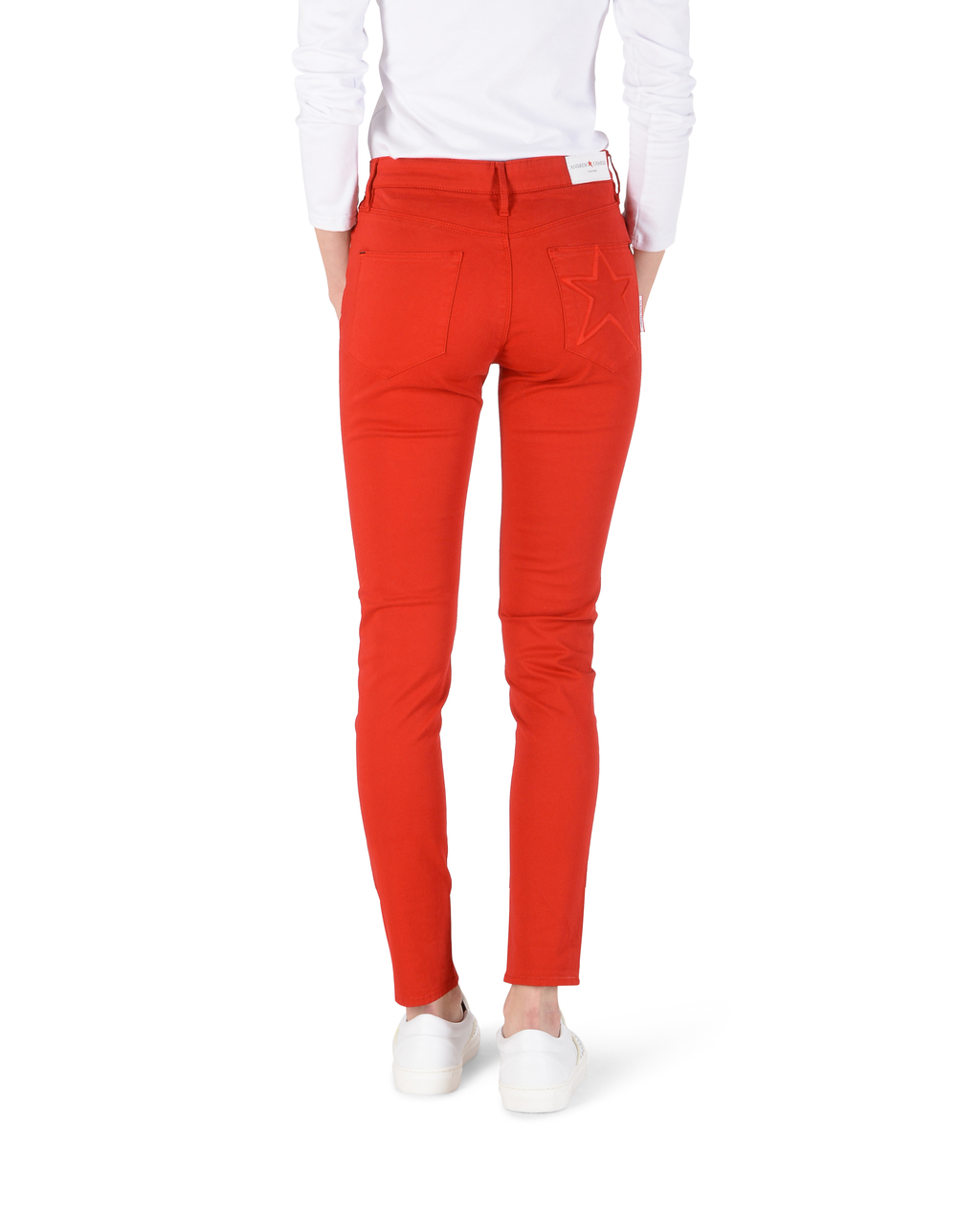 Andrew Charles Womens Trousers Slim Fit CLAIRE RED