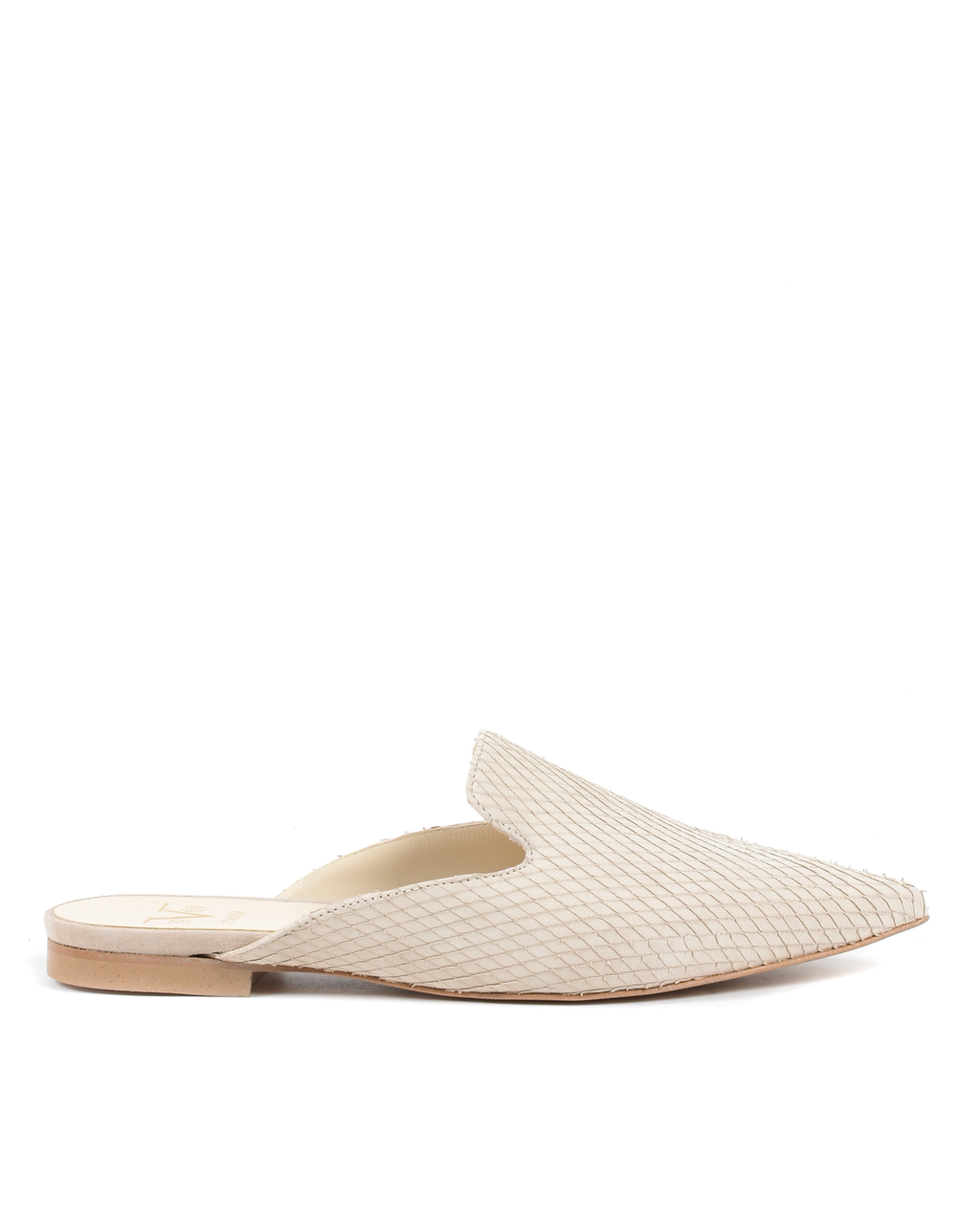 19V69 Italia Sandalias para mujer Beige 4747 SABOT PITONE STAMP BEIGE