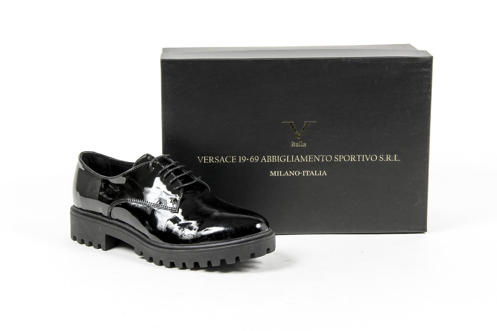 Zapatos con cordones para mujer V 1969 Italia C01 VERNICE NERO