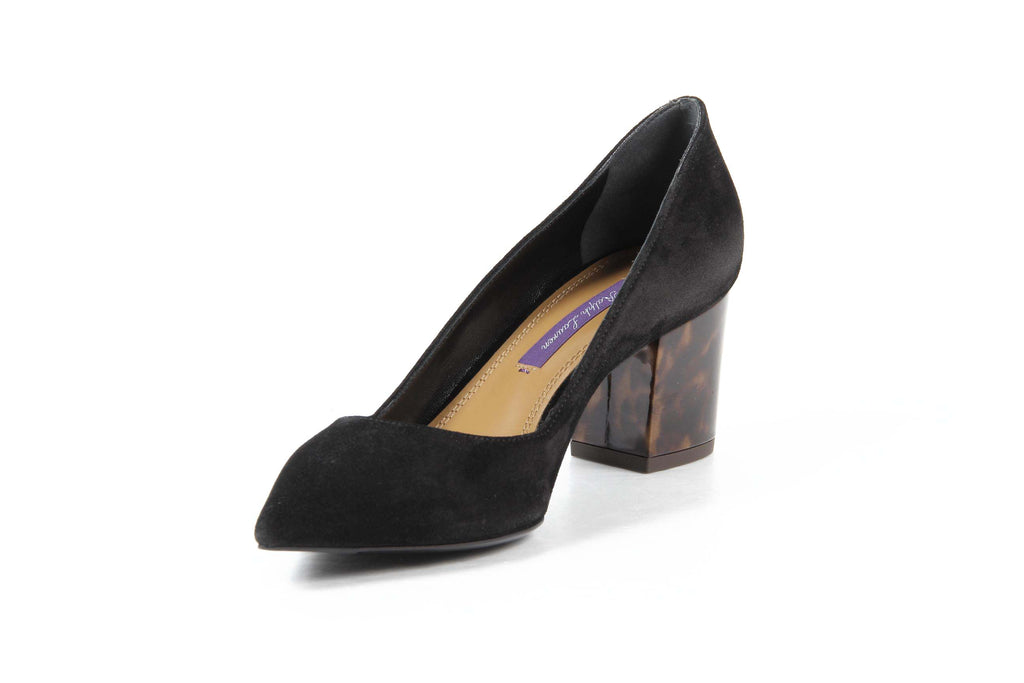 Ralph Lauren - Zapatos de salón para mujer INES CALFSUEDE NEGRO