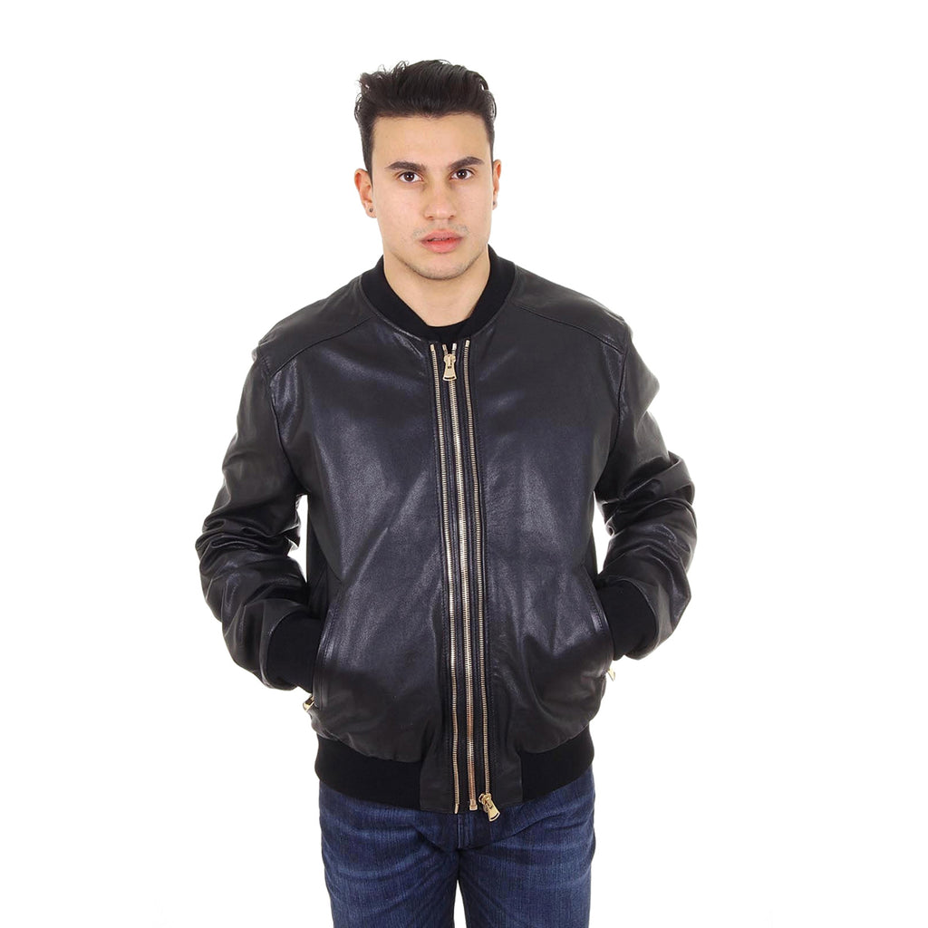 Chaqueta de cuero Dolce & Gabbana para hombre G9BN9L FUL1R N0000