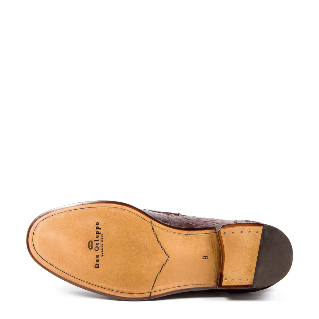 Mocasín de piel de cocodrilo de lujo