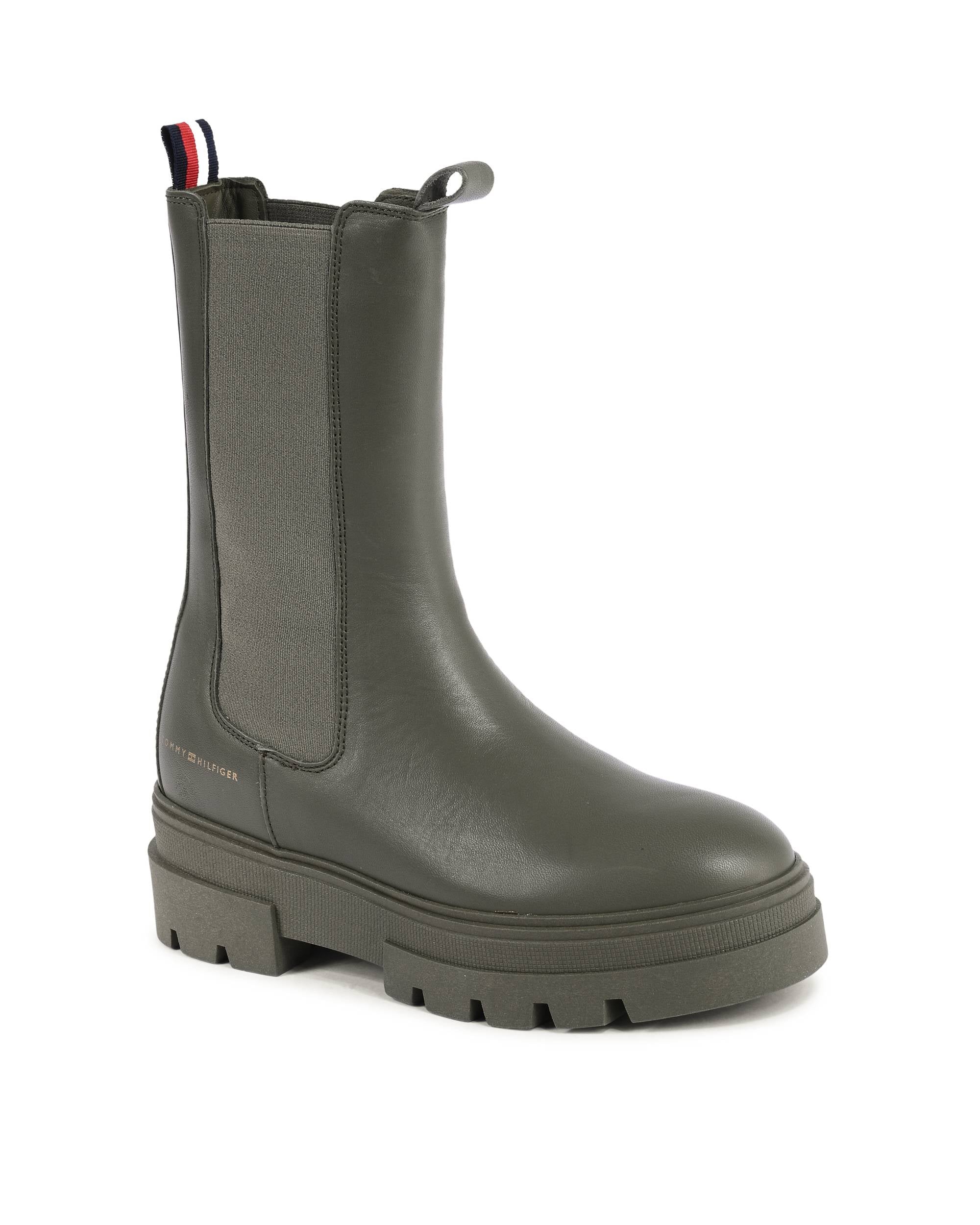 Botas Tommy Hilfiger para mujer color caqui FW0FW06730RBN