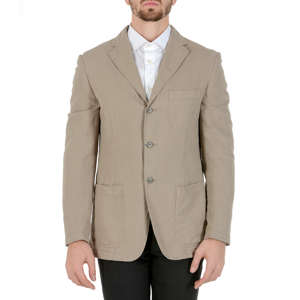 Chaqueta Faconnable para hombre de manga larga beige COLIN