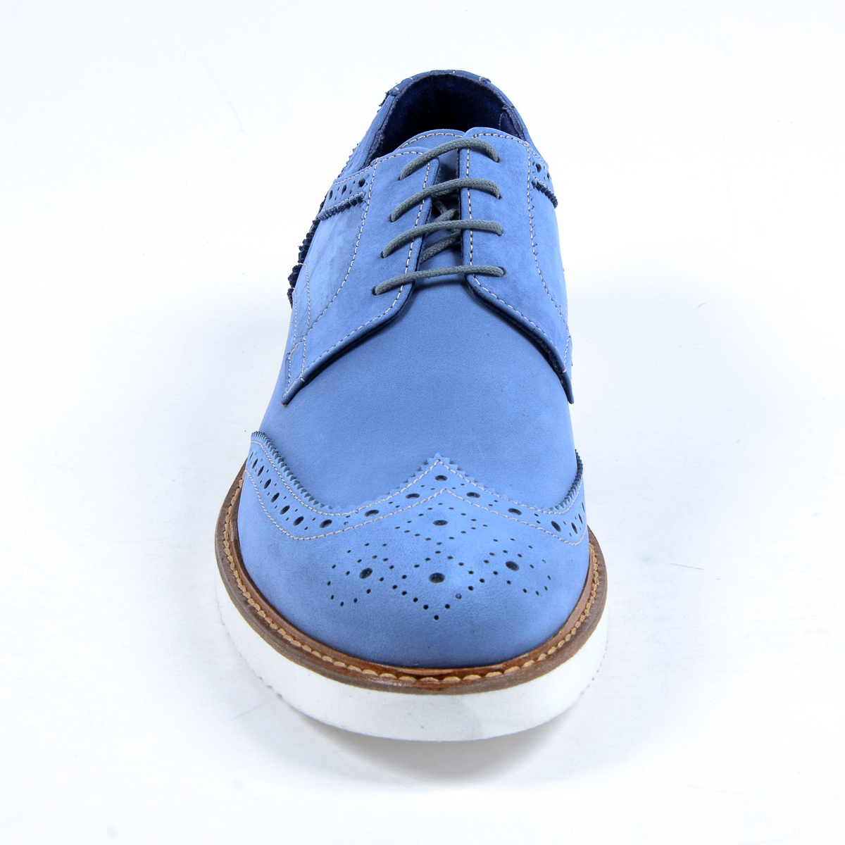 V 1969 Italia - Zapato Oxford Brogue para hombre, color azul, PEDRO