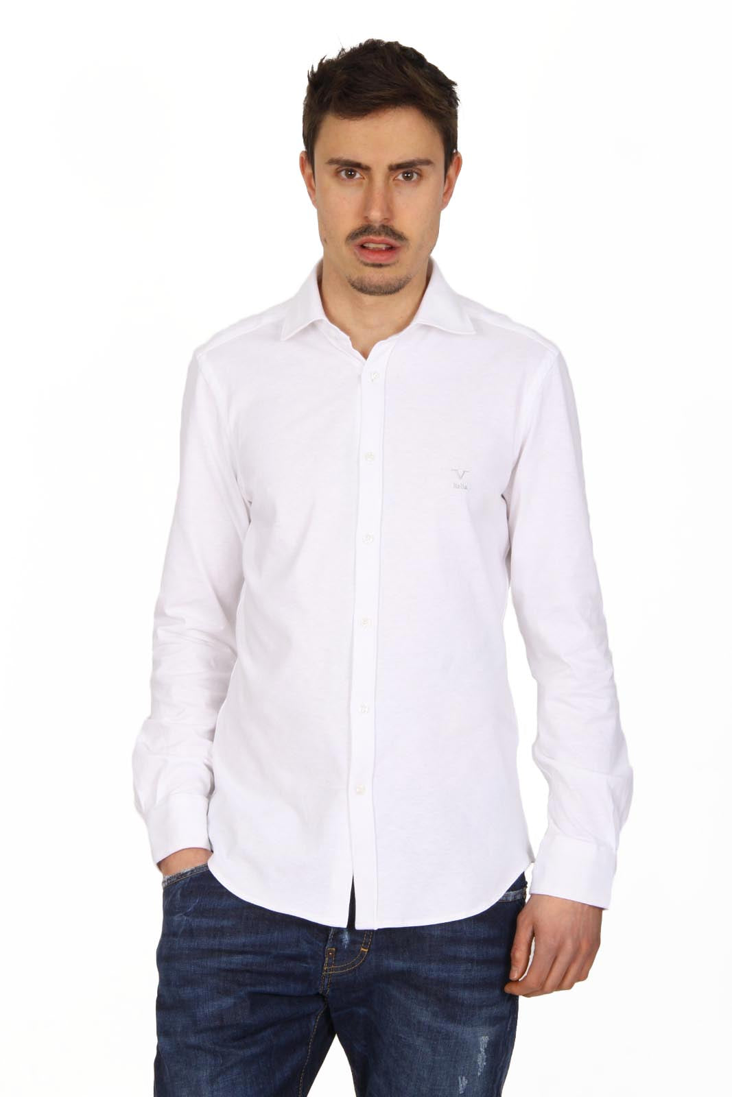 Camisa de manga larga para hombre V 1969 Italia Paris Jersey Bianco