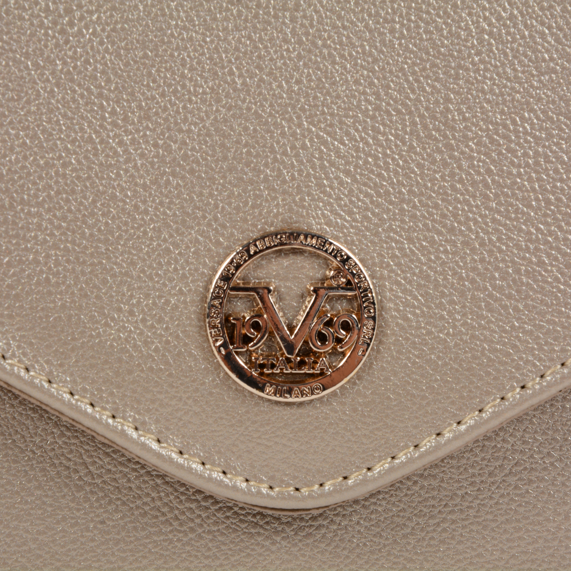 V 1969 Italia Womens Handbag Gold KYOTO
