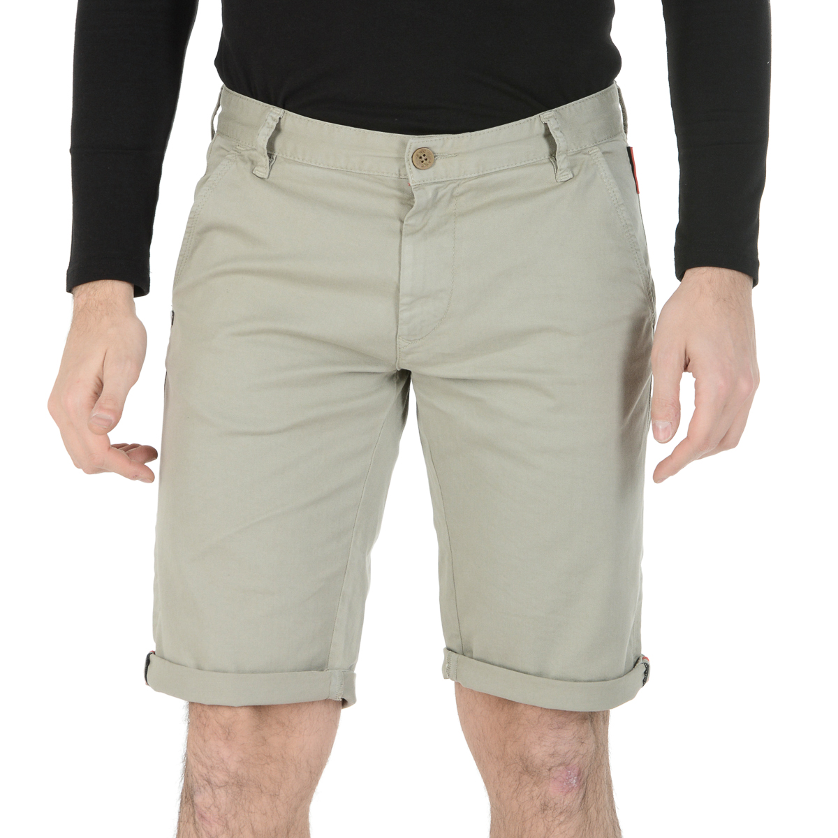 Pantalones cortos para hombre Andrew Charles color topo SADECK