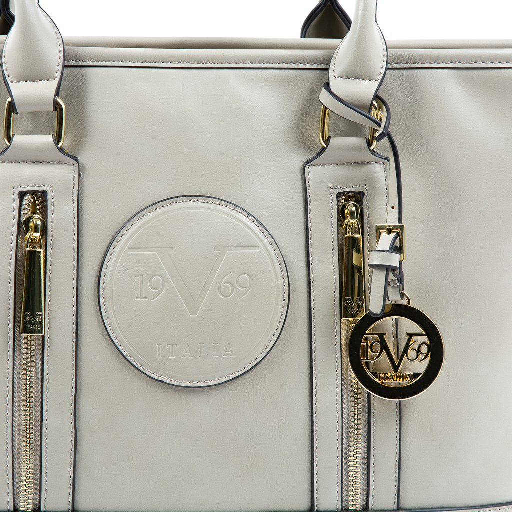 Bolso de mano para mujer V 1969 Italia, color gris, AGATA