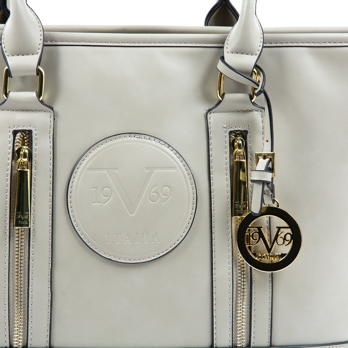Bolso de mano para mujer V 1969 Italia, color gris, AGATA