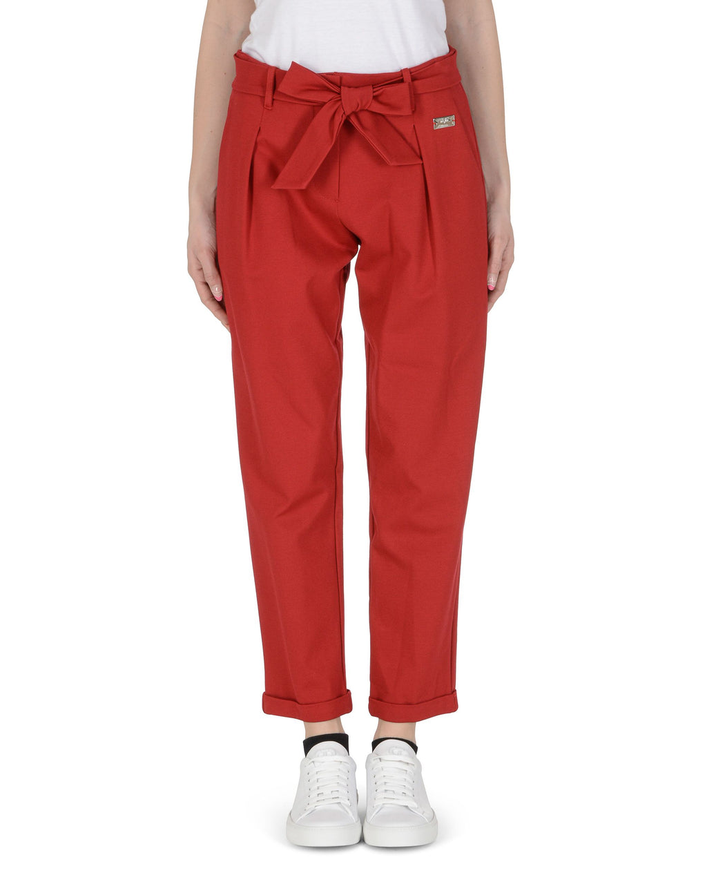 19V69 Italia Pantalones de mujer rojos TRUMP RED