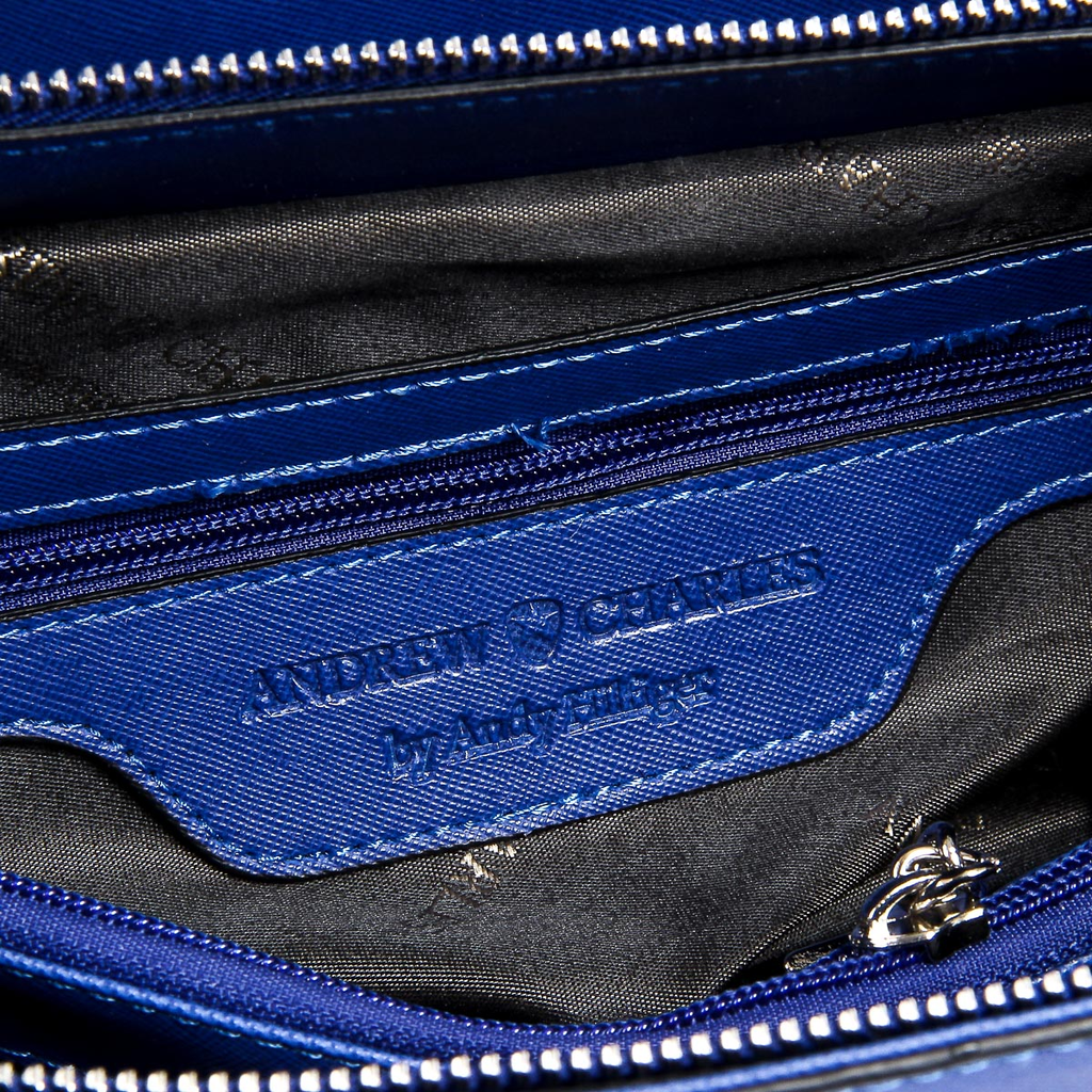 Andrew Charles Womens Handbag Blue VERA
