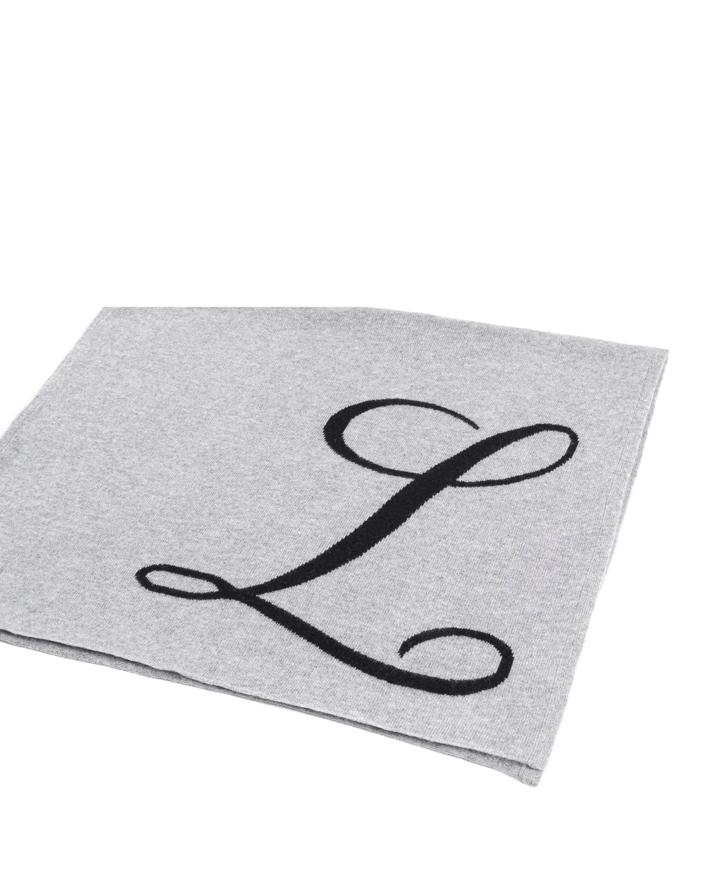 Bufanda de cachemira con monograma - Gris