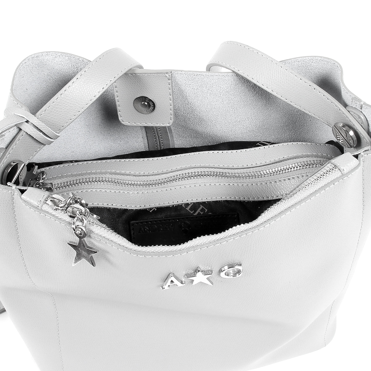 Andrew Charles Womens Handbag Grey KYLA