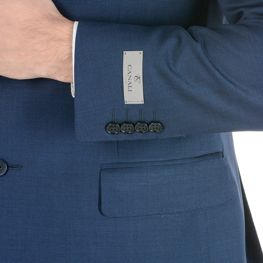 Traje Canali para hombre de manga larga azul