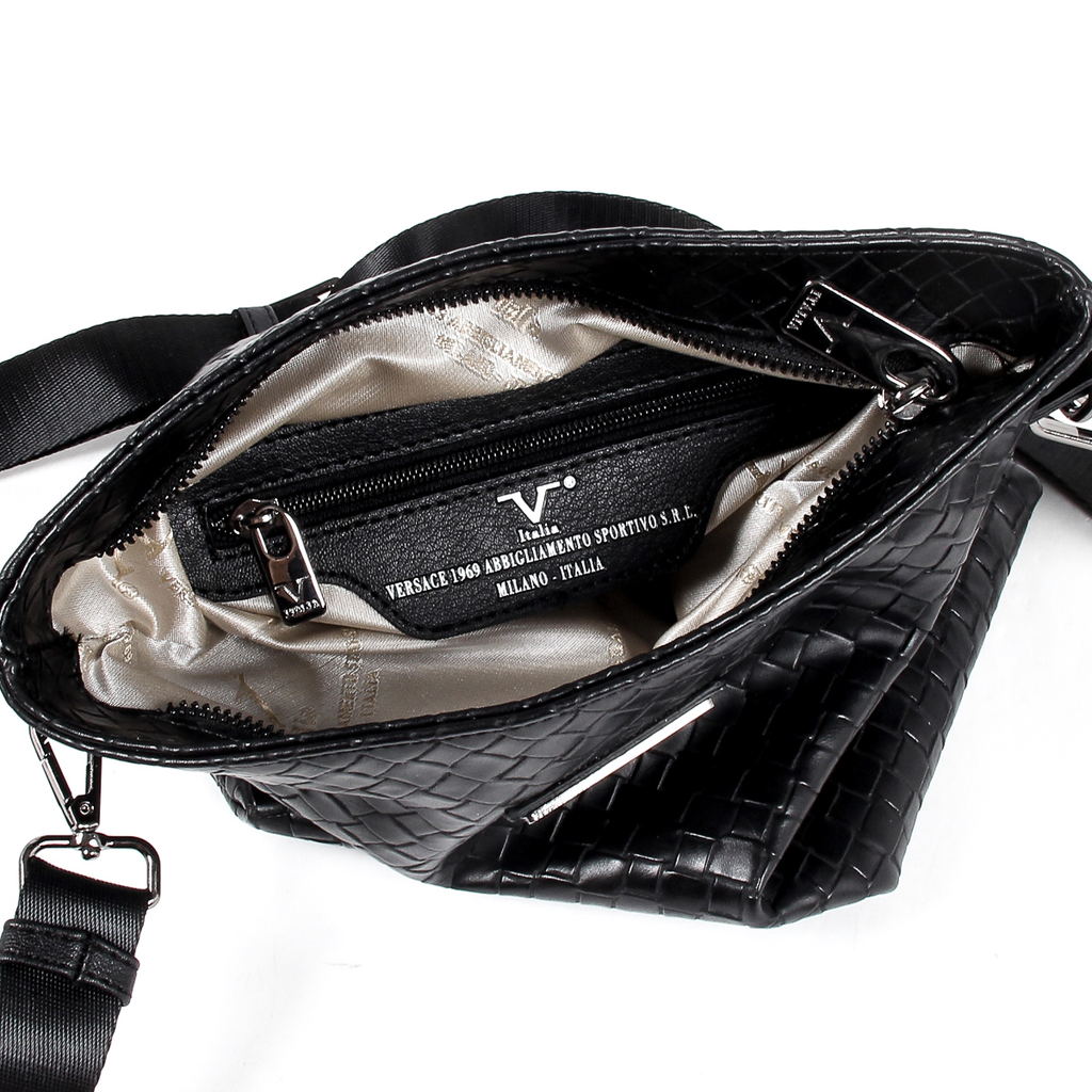 Bolso de hombro para hombre V 1969 Italia, color negro ROD
