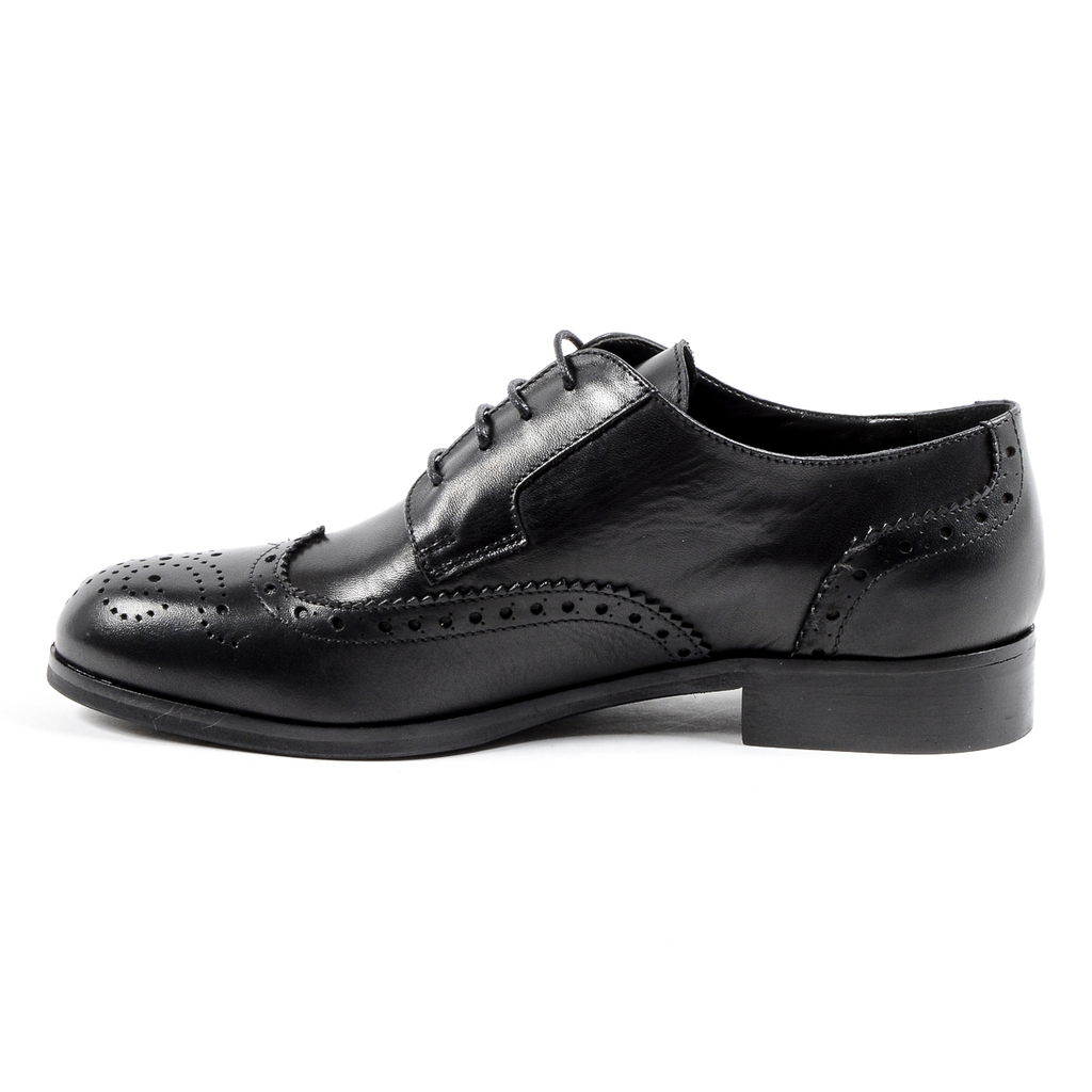 V 1969 Italia Zapato Brogue para Mujer Negro SULLY
