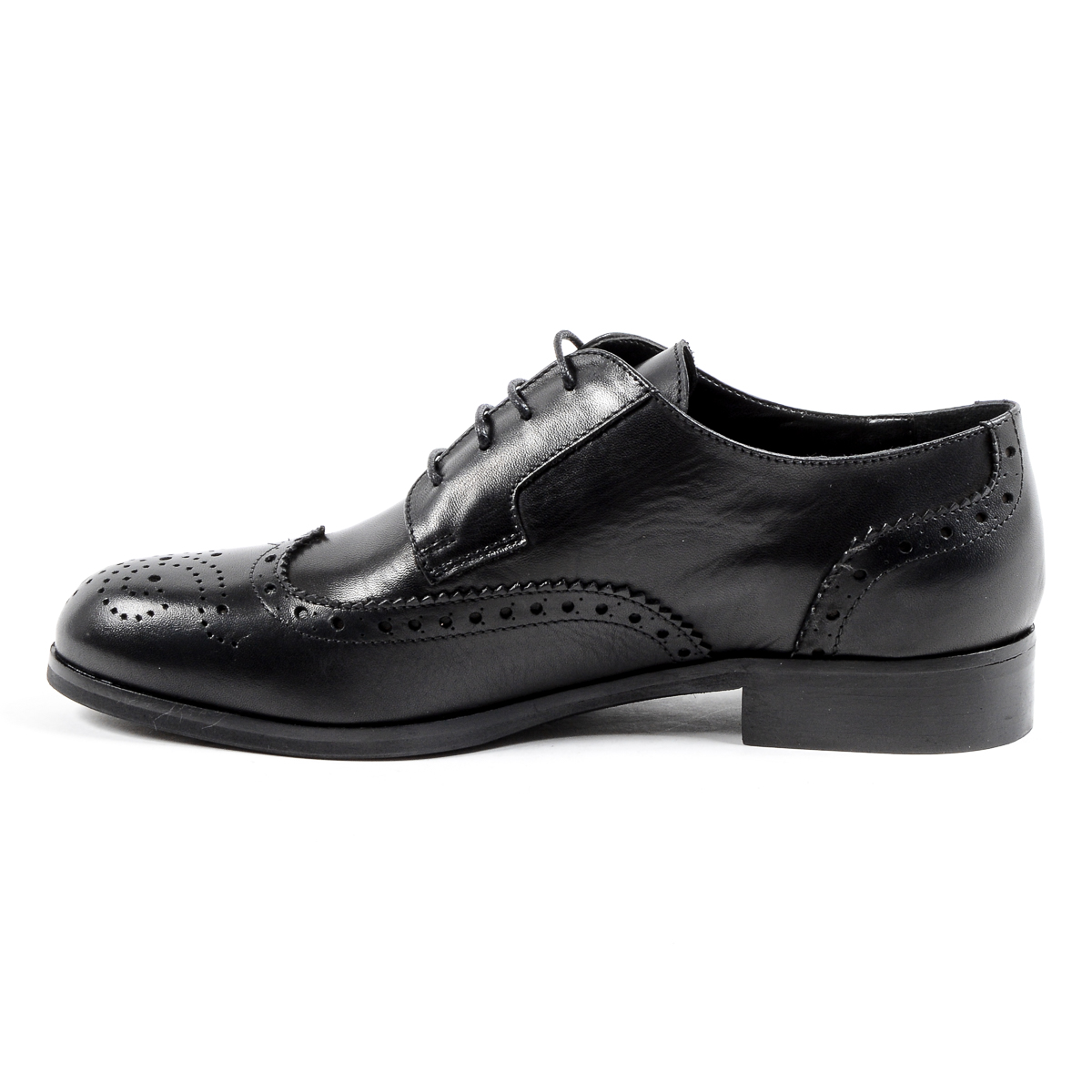V 1969 Italia Zapato Brogue para Mujer Negro SULLY