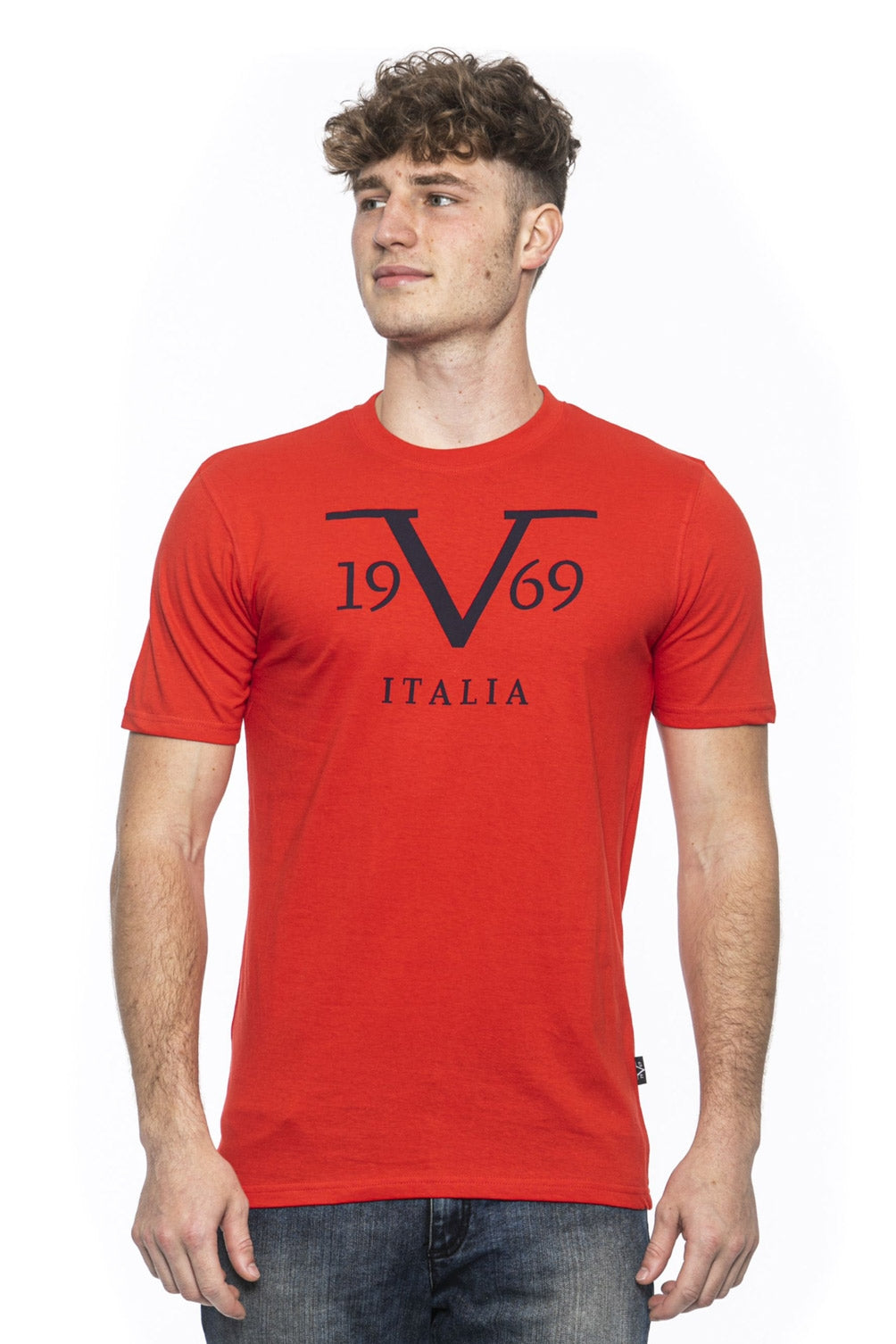 Camiseta Italia para hombre 19V69 Roja RAYAN RED