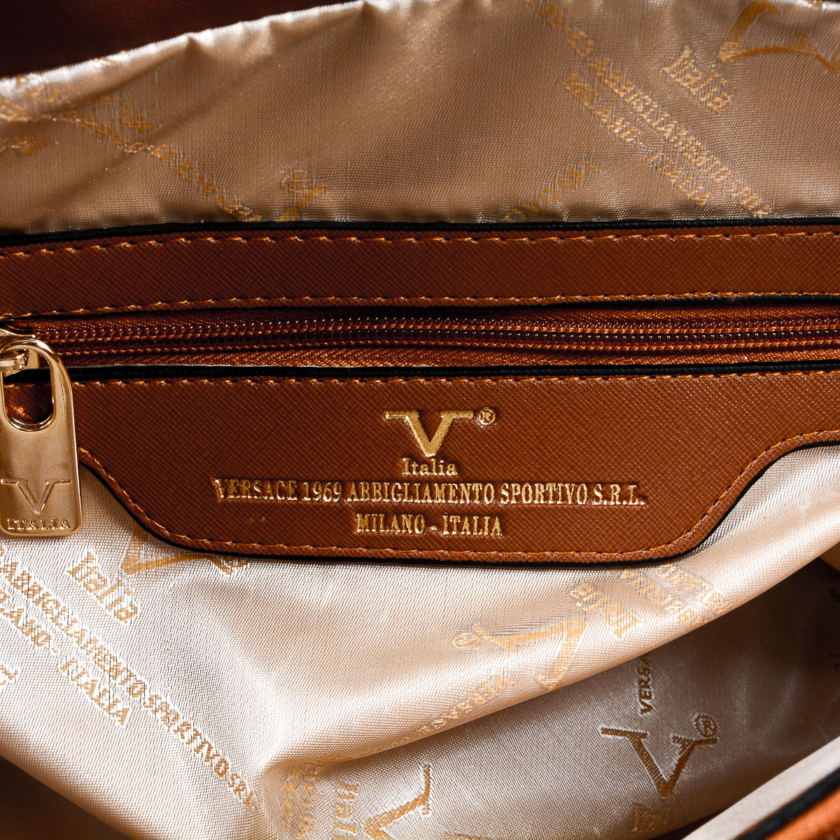 V 1969 Italia Womens Handbag Brown GIL