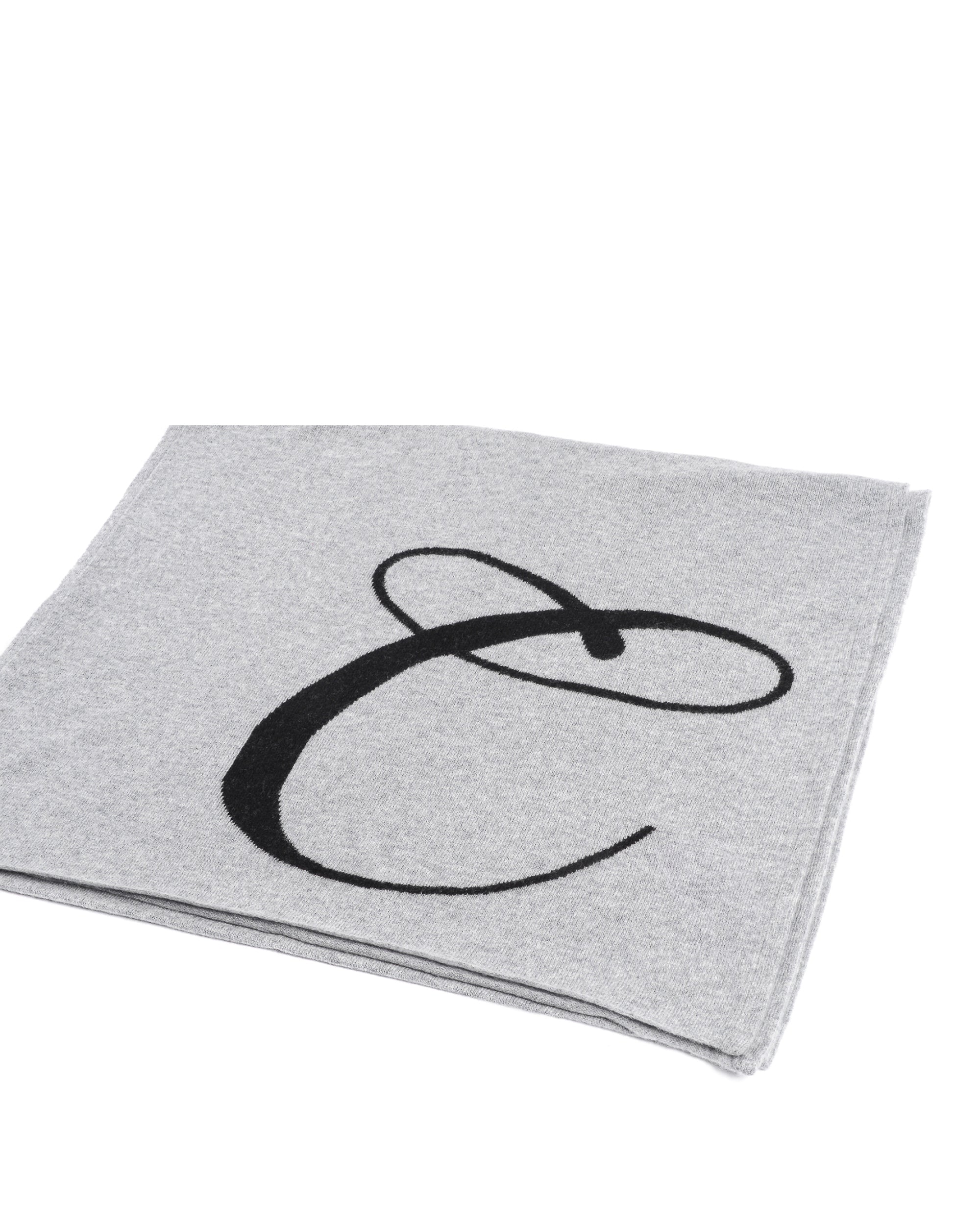 Bufanda de cachemira con monograma - Gris