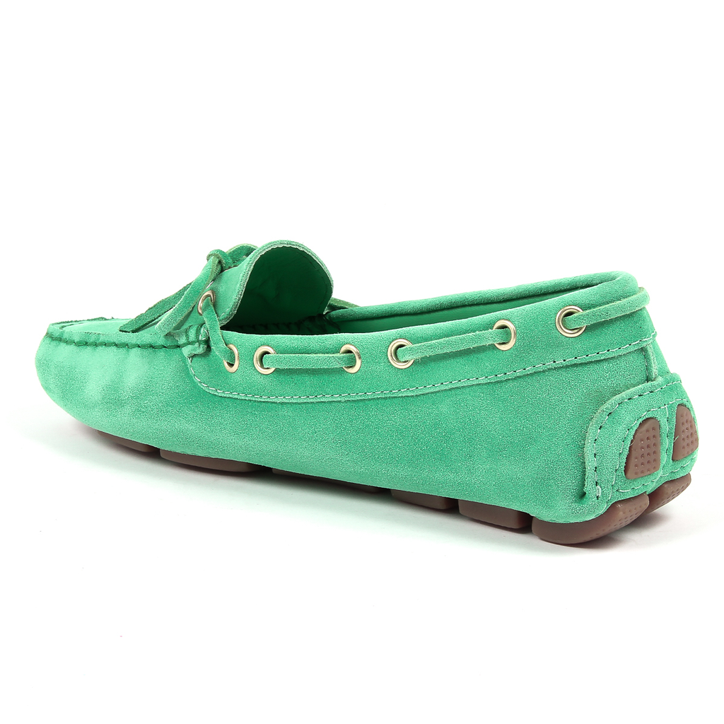 Mocasines V 1969 Italia para mujer, color verde PISA