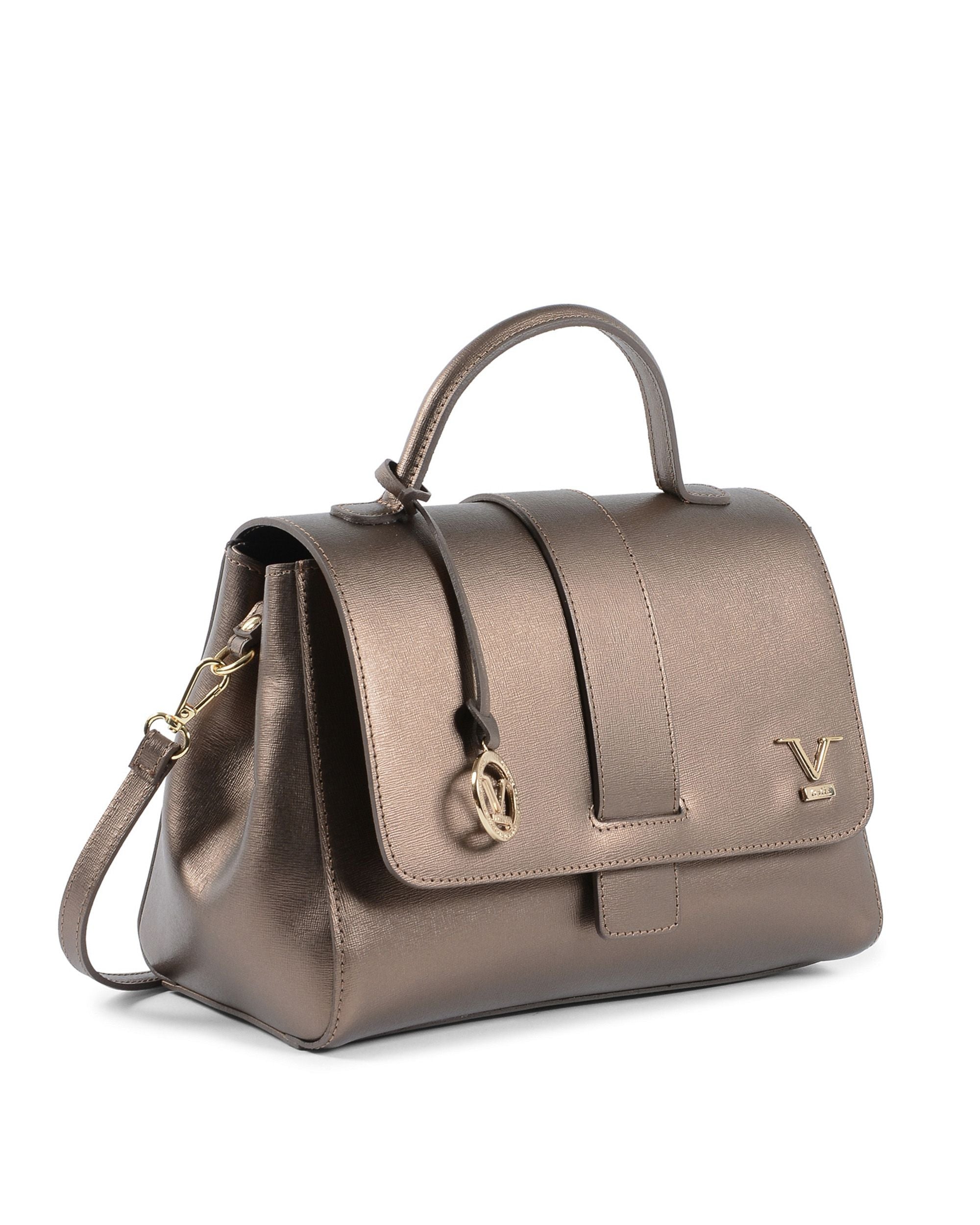 V Italia Womens Handbag Bronze BC10280 52 SAFFIANO BRONZO