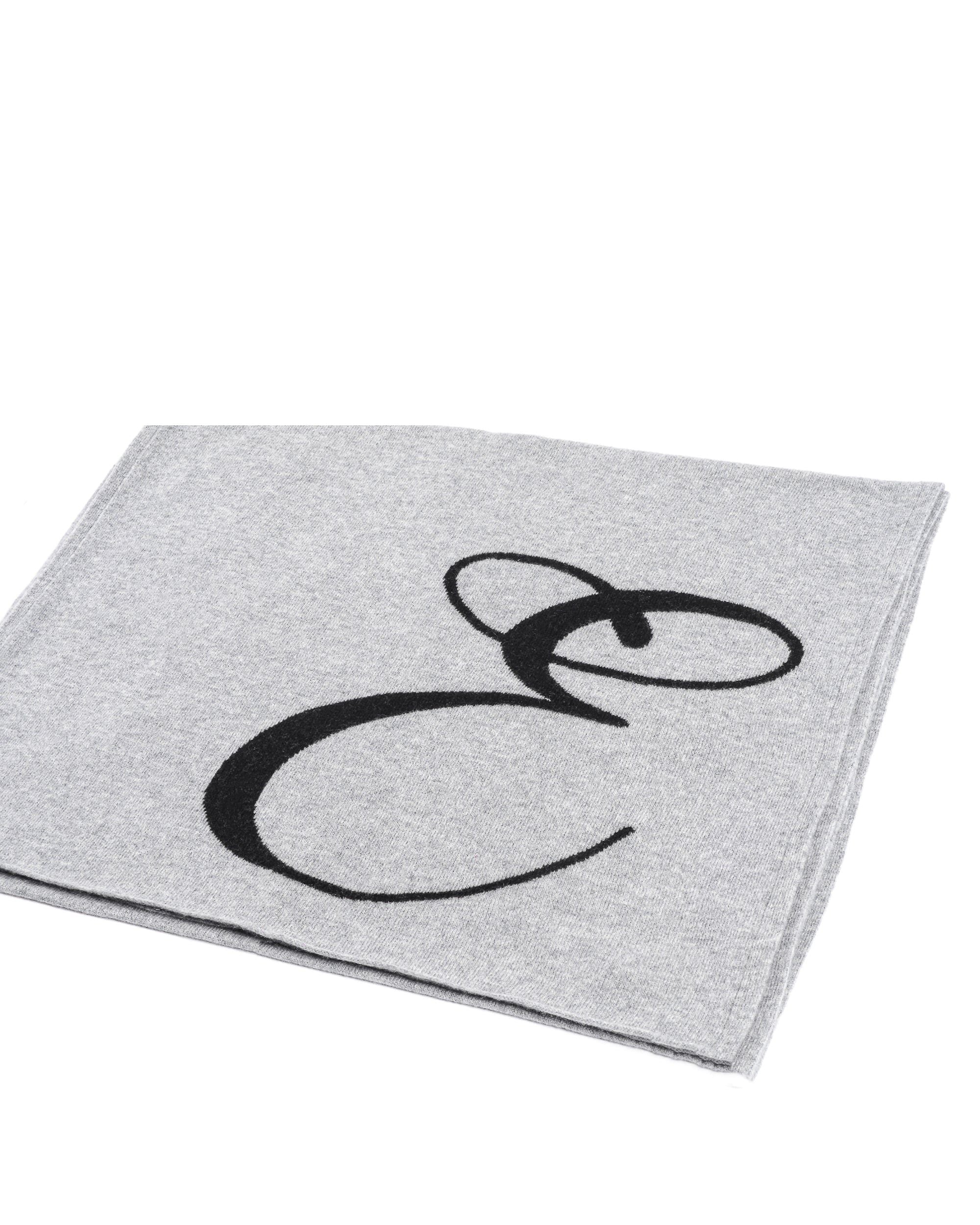 Bufanda de cachemira con monograma - Gris