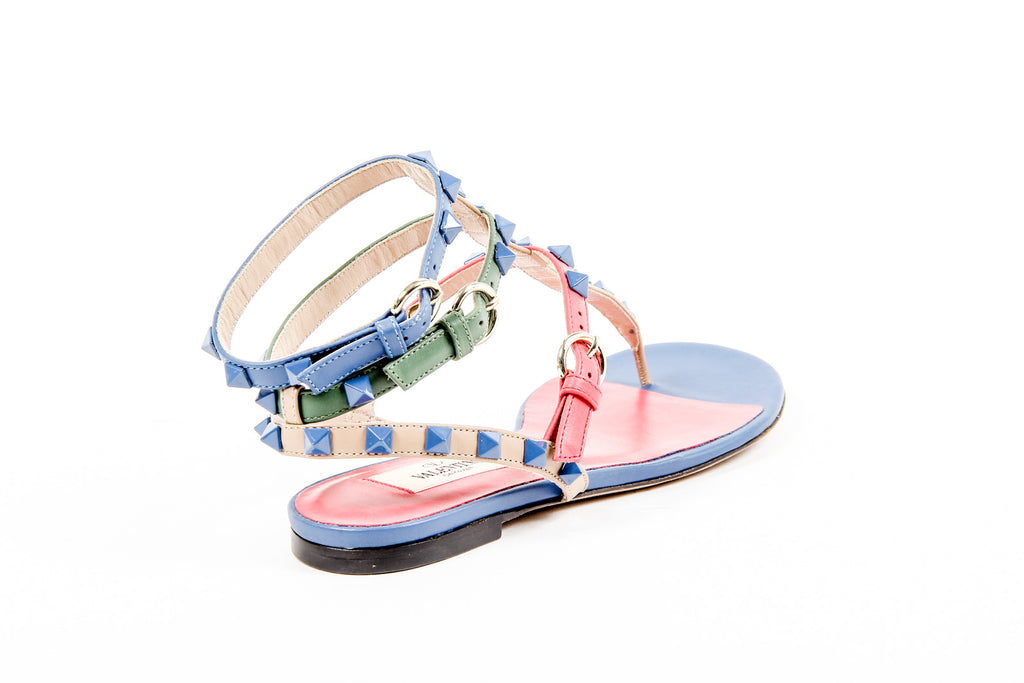 Sandalias planas con tira al tobillo para mujer Valentino KW2S0812 VHE S64