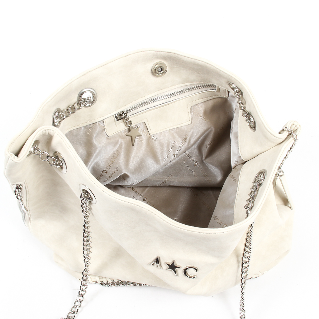 Bolso de mano para mujer Andrew Charles Beige KIARA