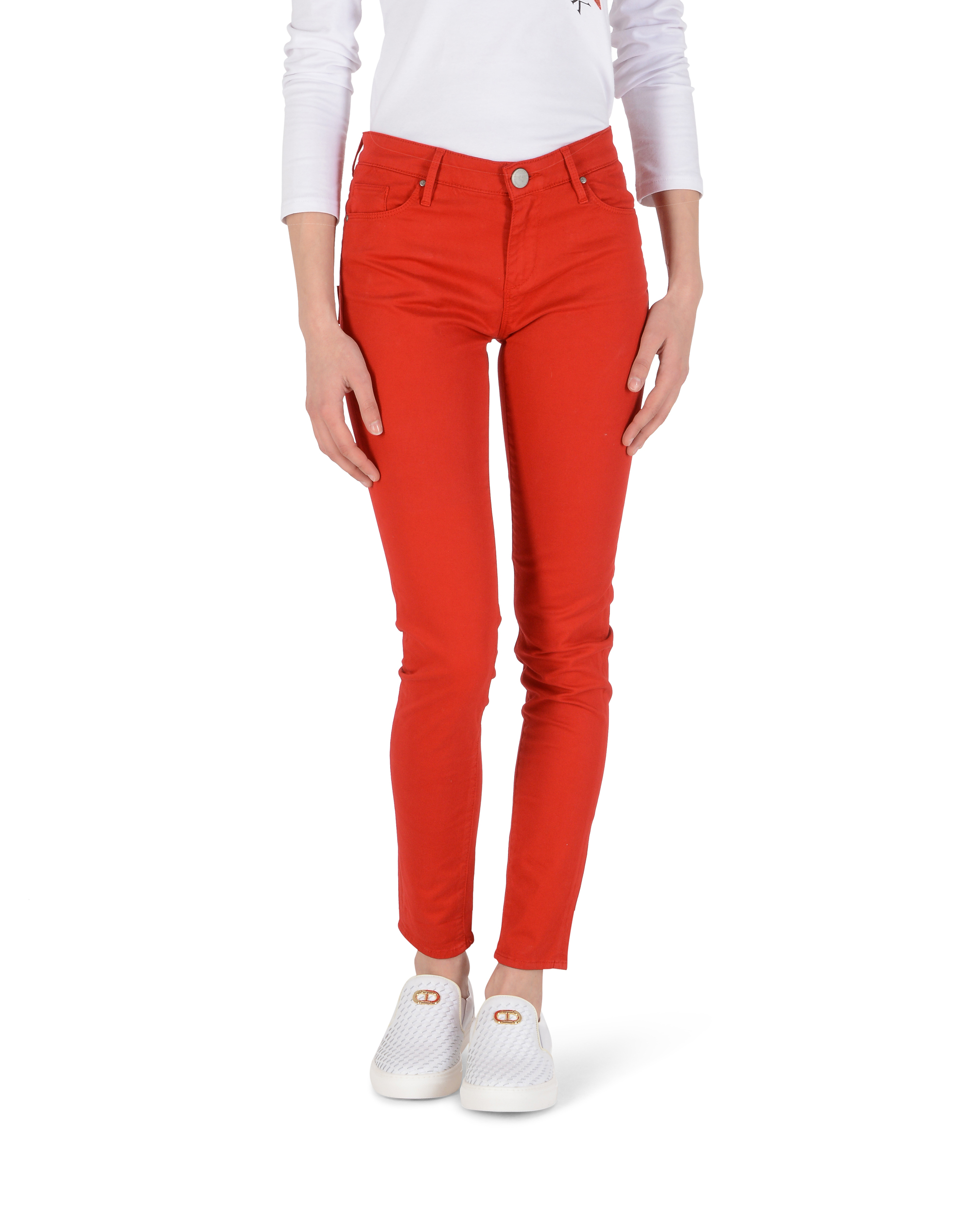 Andrew Charles Womens Trousers Slim Fit CLAIRE RED