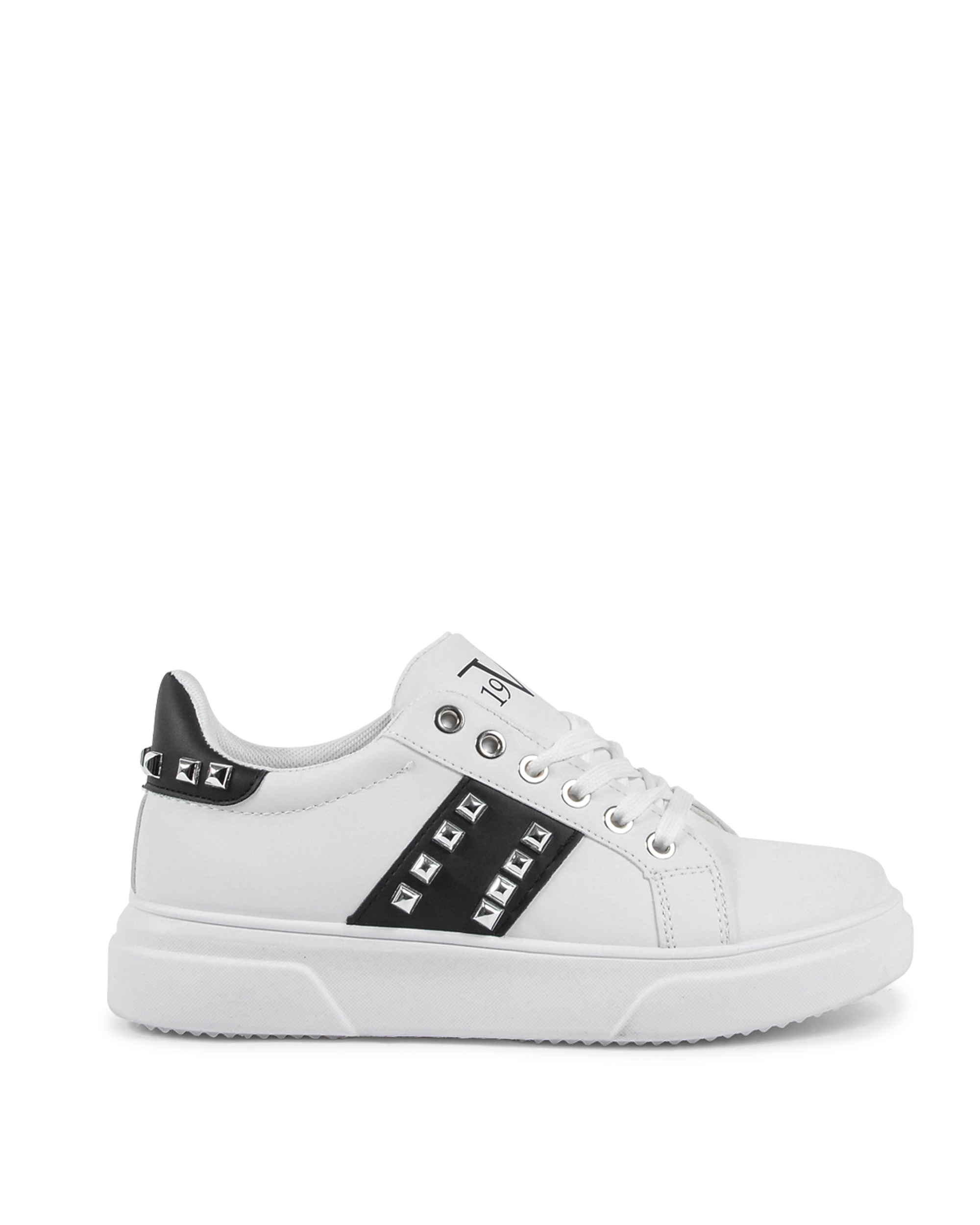 19V69 Italia Zapatillas de mujer V806 BIANCO NERO