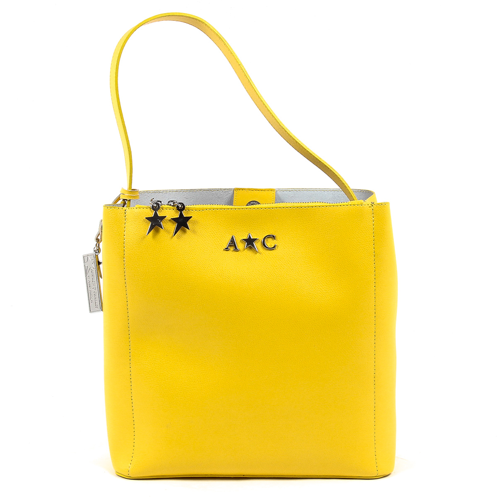 Andrew Charles Womens Handbag Yellow KYLA