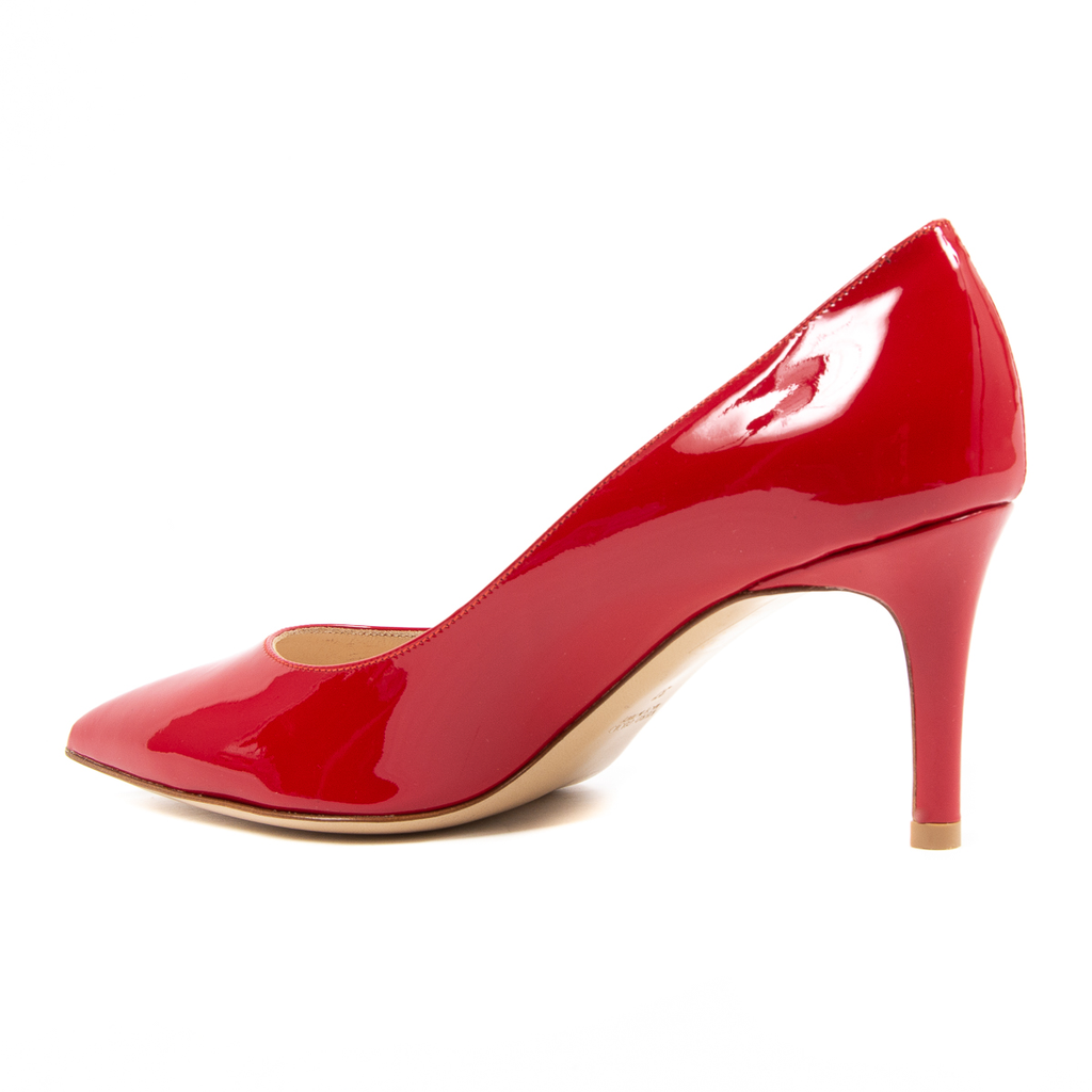 V 1969 Italia Zapatos de salón para mujer PINTURA roja