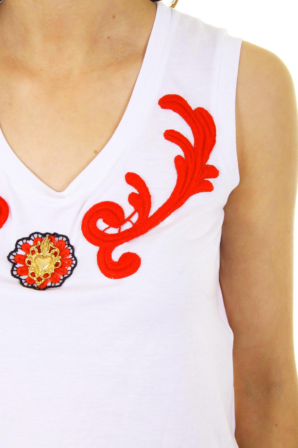 Camiseta sin mangas Dolce & Gabbana para mujer F8G68Z G7DQL W0800