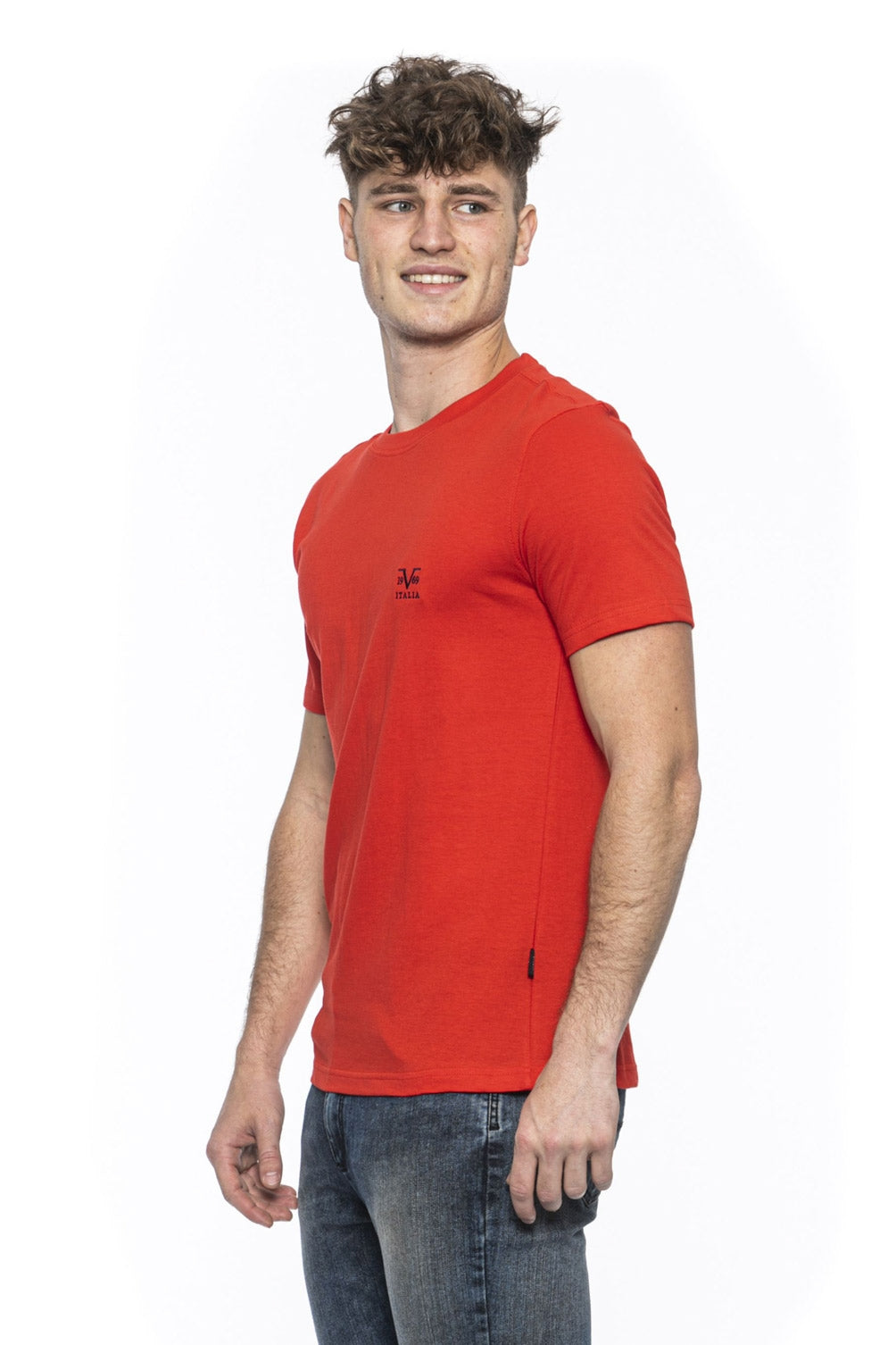 Camiseta Italia 19V69 para hombre, color rojo, ERIC RED