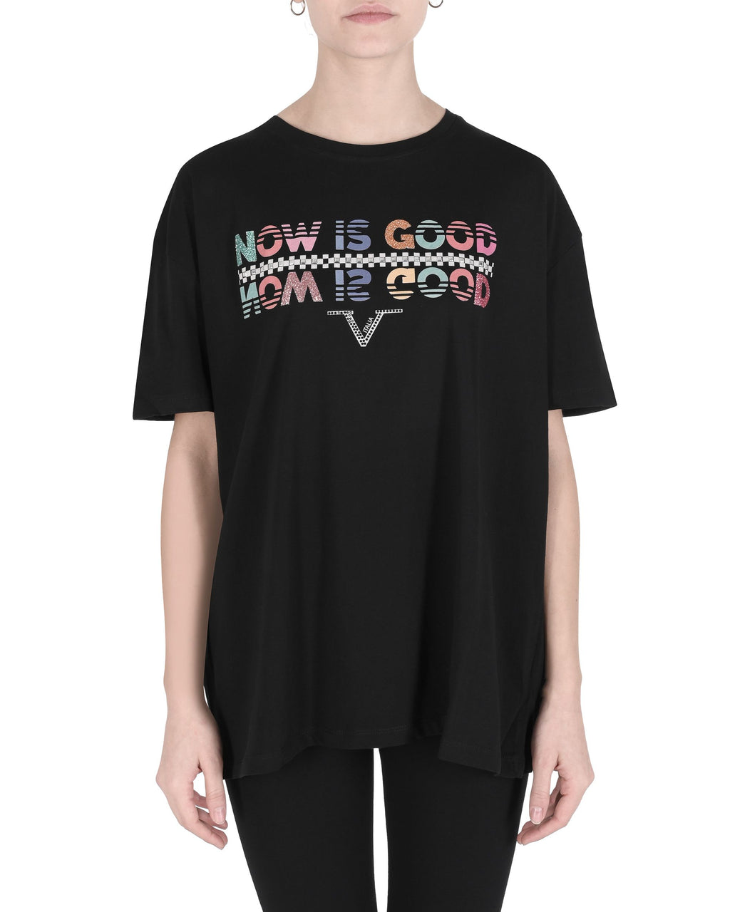 Camiseta de mujer 19V69 Italia AHORA ES BUENO NEGRO