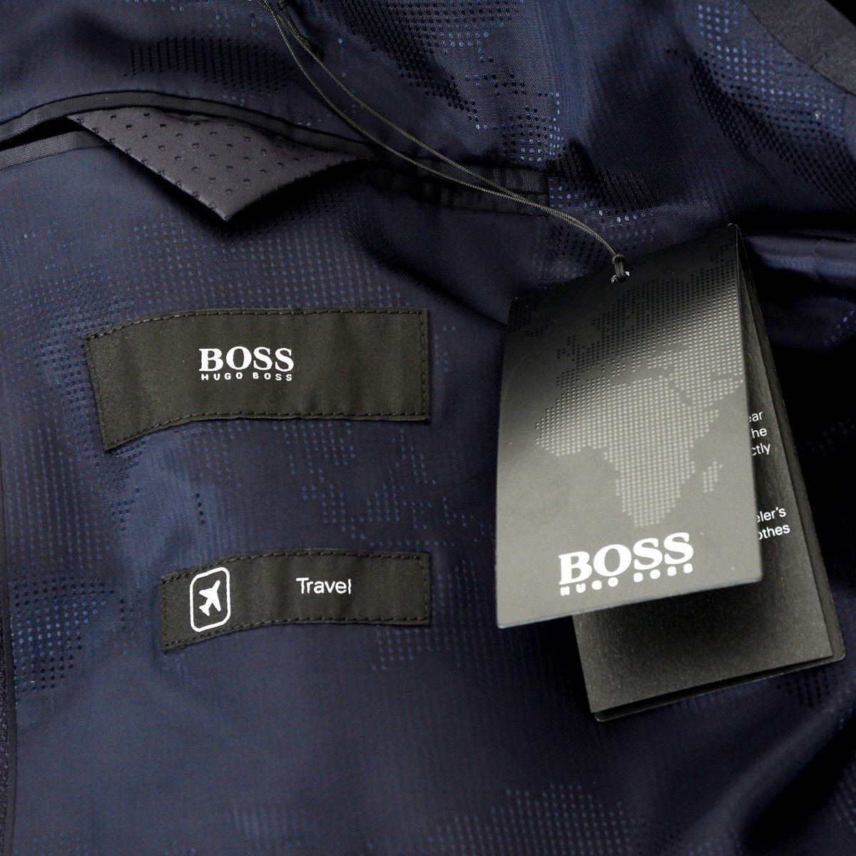 Chaqueta Hugo Boss para hombre de manga larga azul oscuro JET