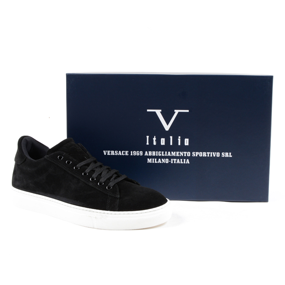 V 1969 Italia Zapatillas para hombre Negras CREMA
