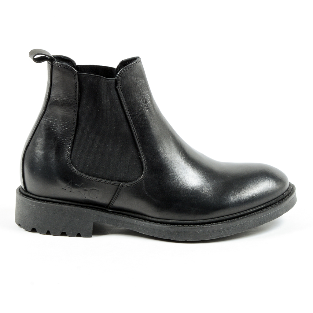 Andrew Charles Mens Ankle Boot Black KID