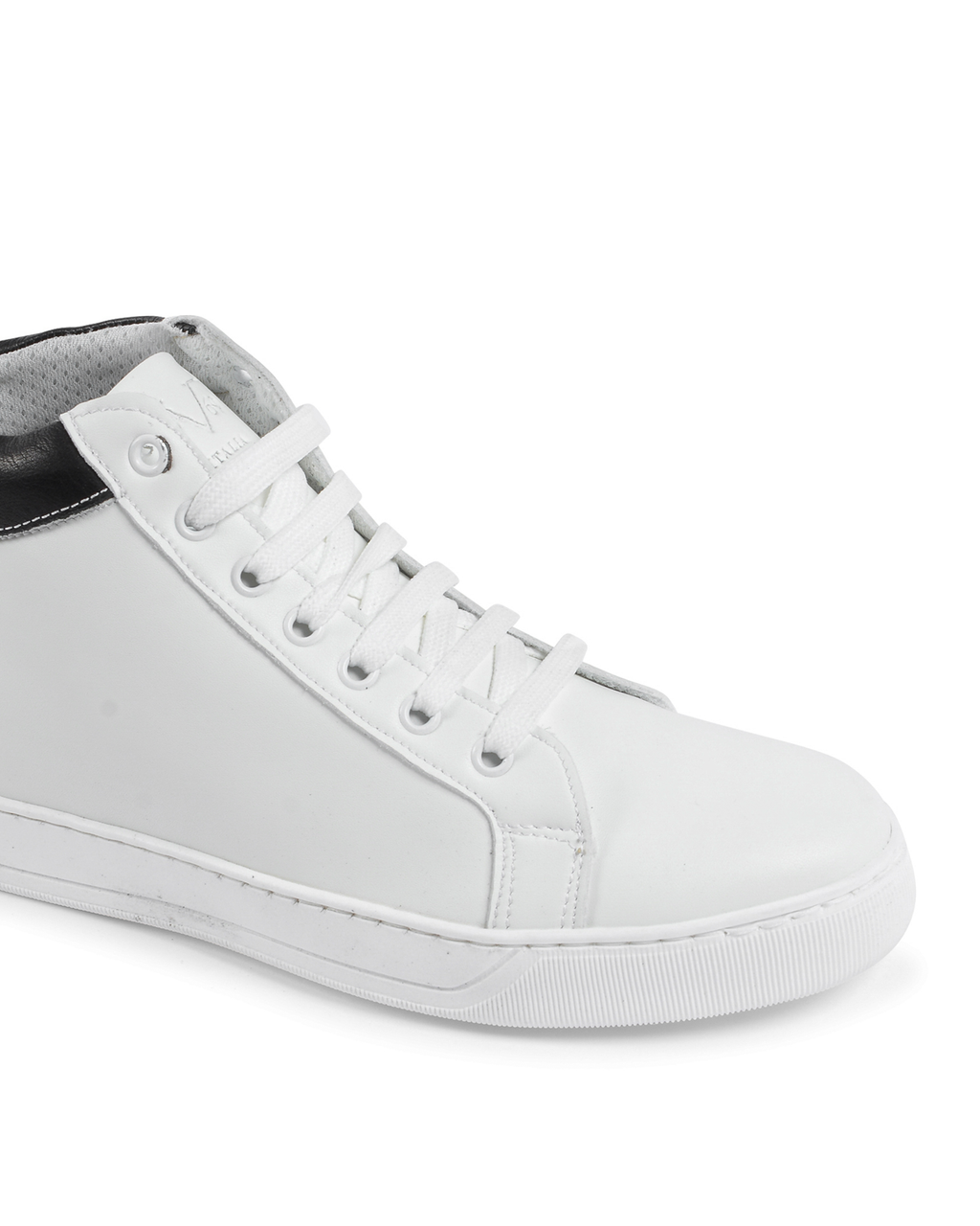 19V69 Italia Mens Sneaker White Black 2130 VITELLO BIANCO NERO
