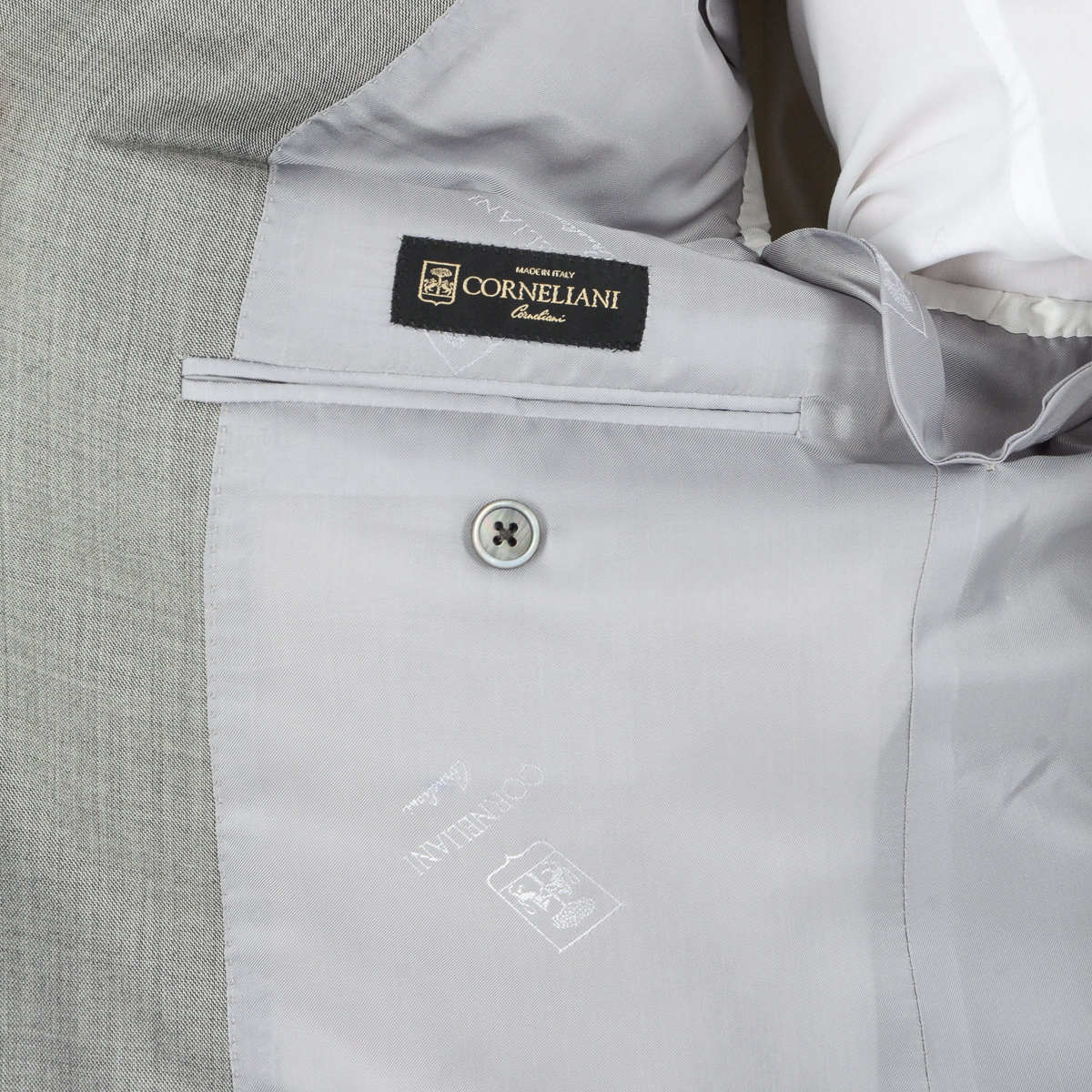 Corneliani Mens Suit Long Sleeves Grey Super 160's