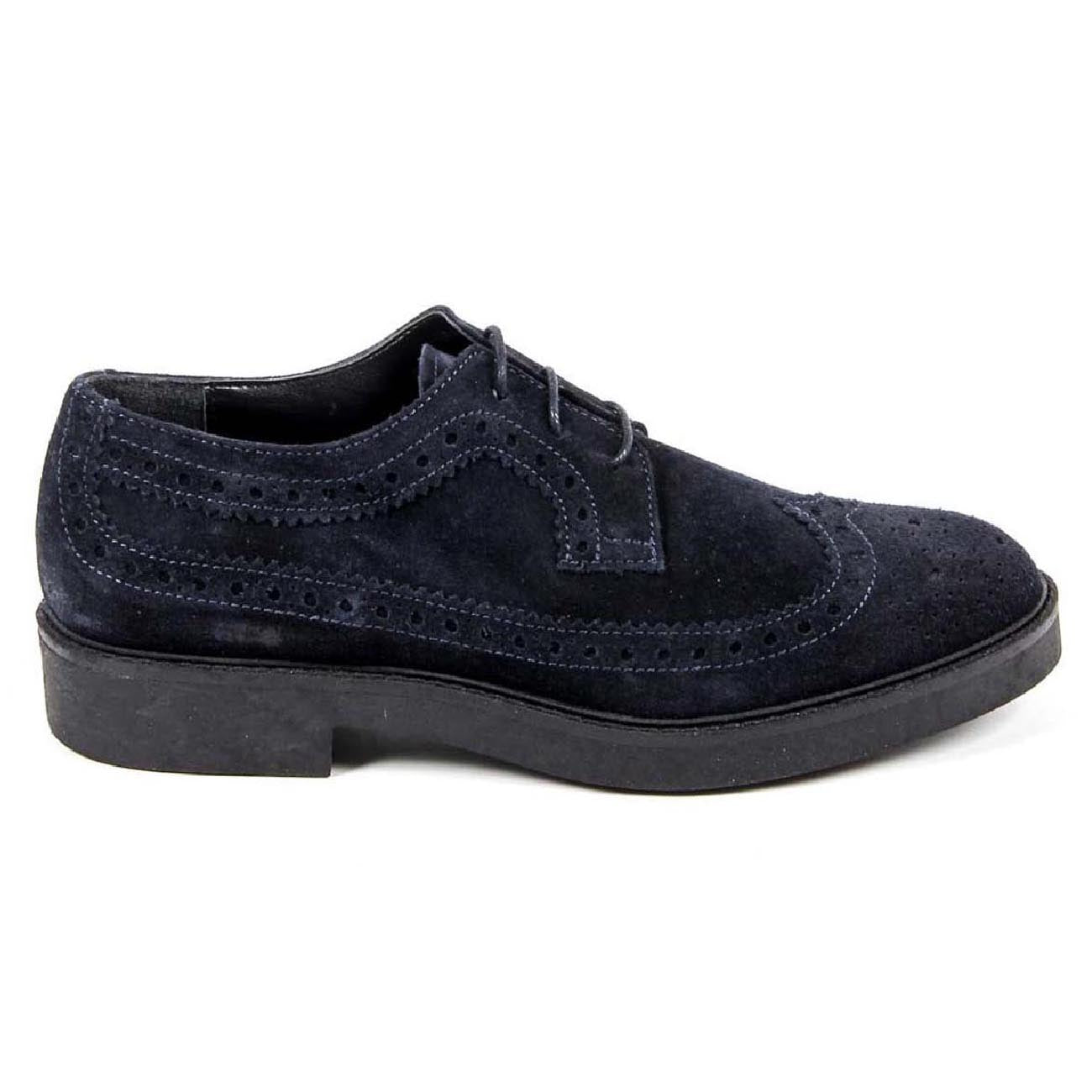 V 1969 Italia Zapato Brogue para Mujer B1670 TERCIOPELO AZUL