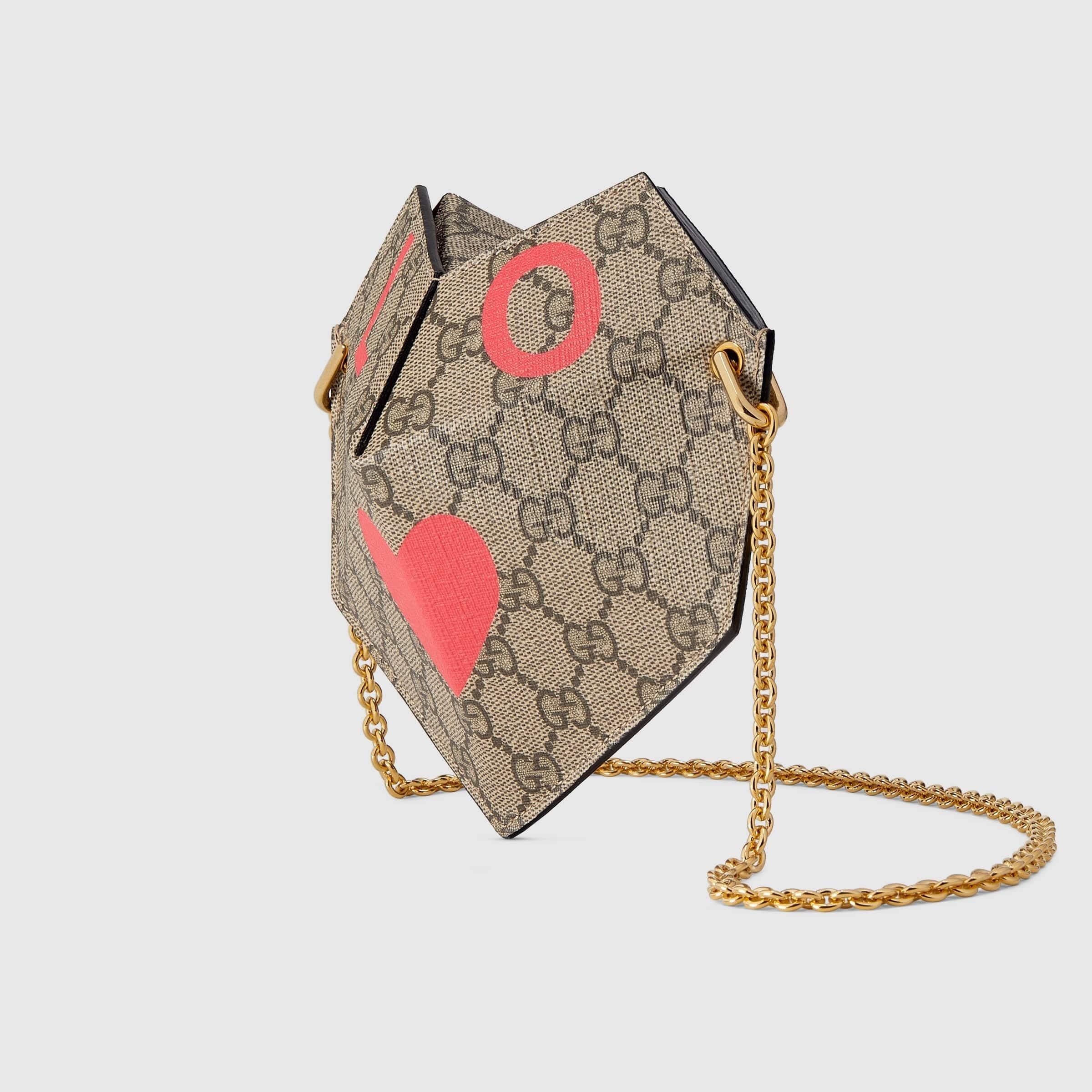 Gucci GG Supreme Monogram Valentines Day marrón rojo
