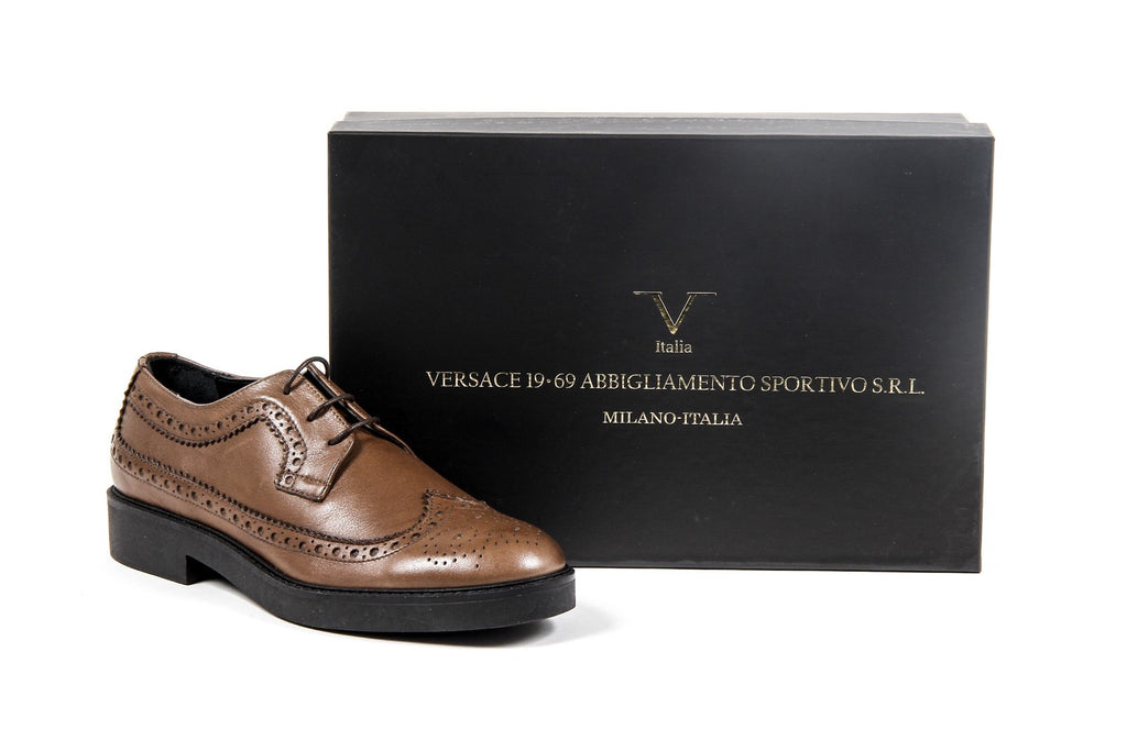 V 1969 Italia Zapato Brogue para Mujer B1670 VITELLO MARRÓN