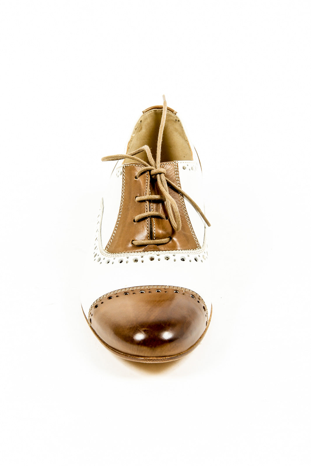 Kiton Brogue Mujer D35803 VINAP CASTANO PRESTIGE BIANCO