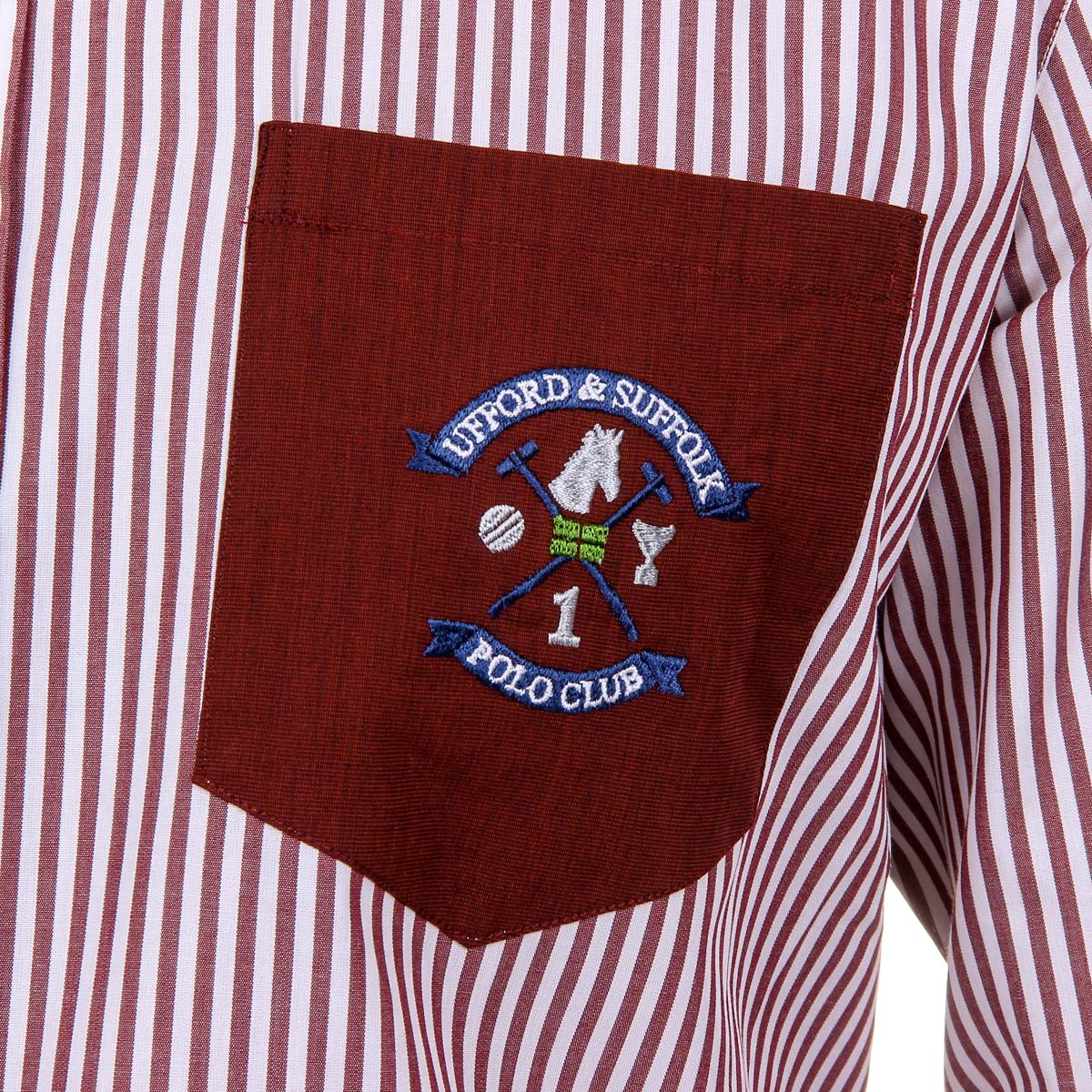 Ufford & Suffolk Polo Club Camisa Hombre USC01 A3 BURDEOS