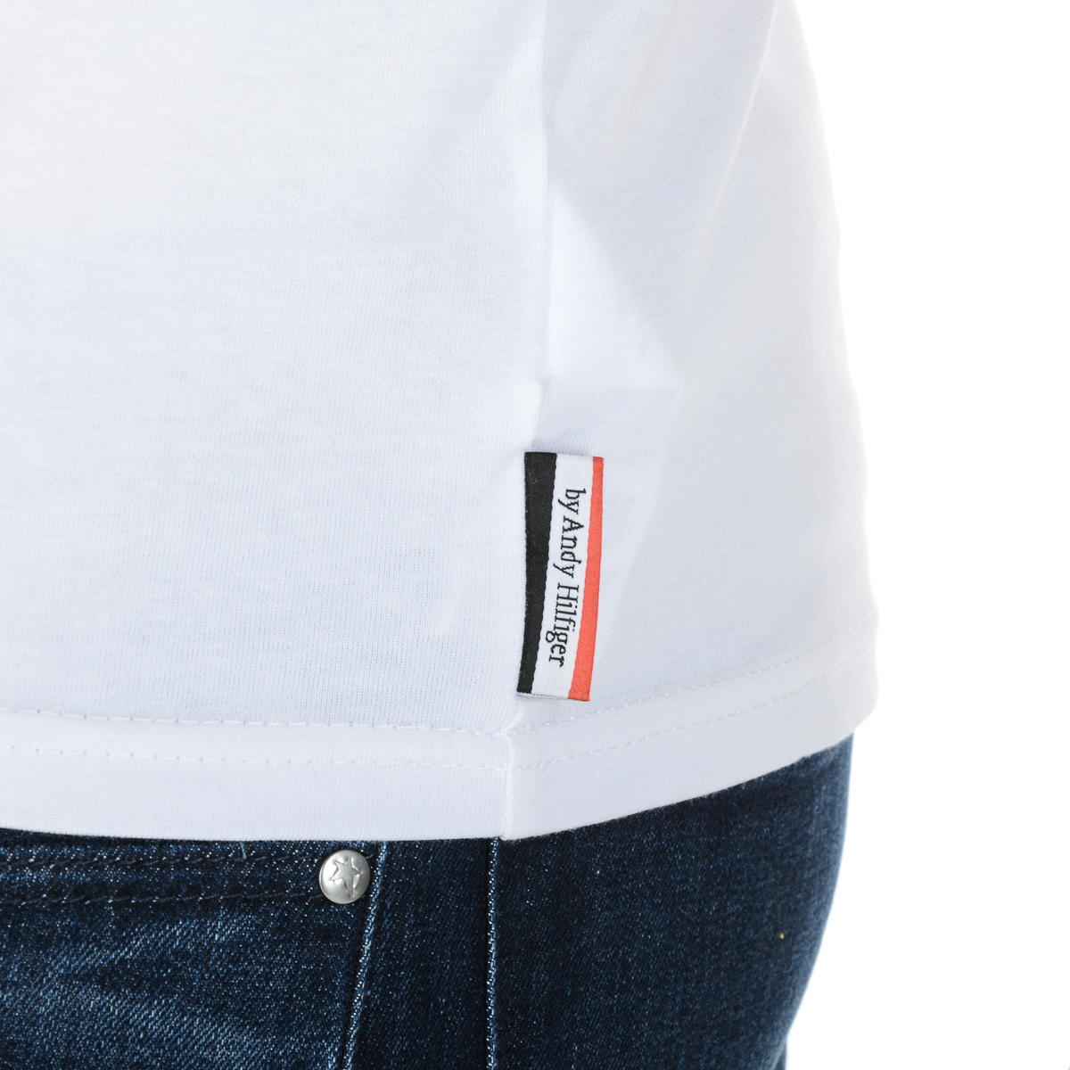 Camiseta Andrew Charles para hombre, manga corta, cuello redondo, blanca, KEITA