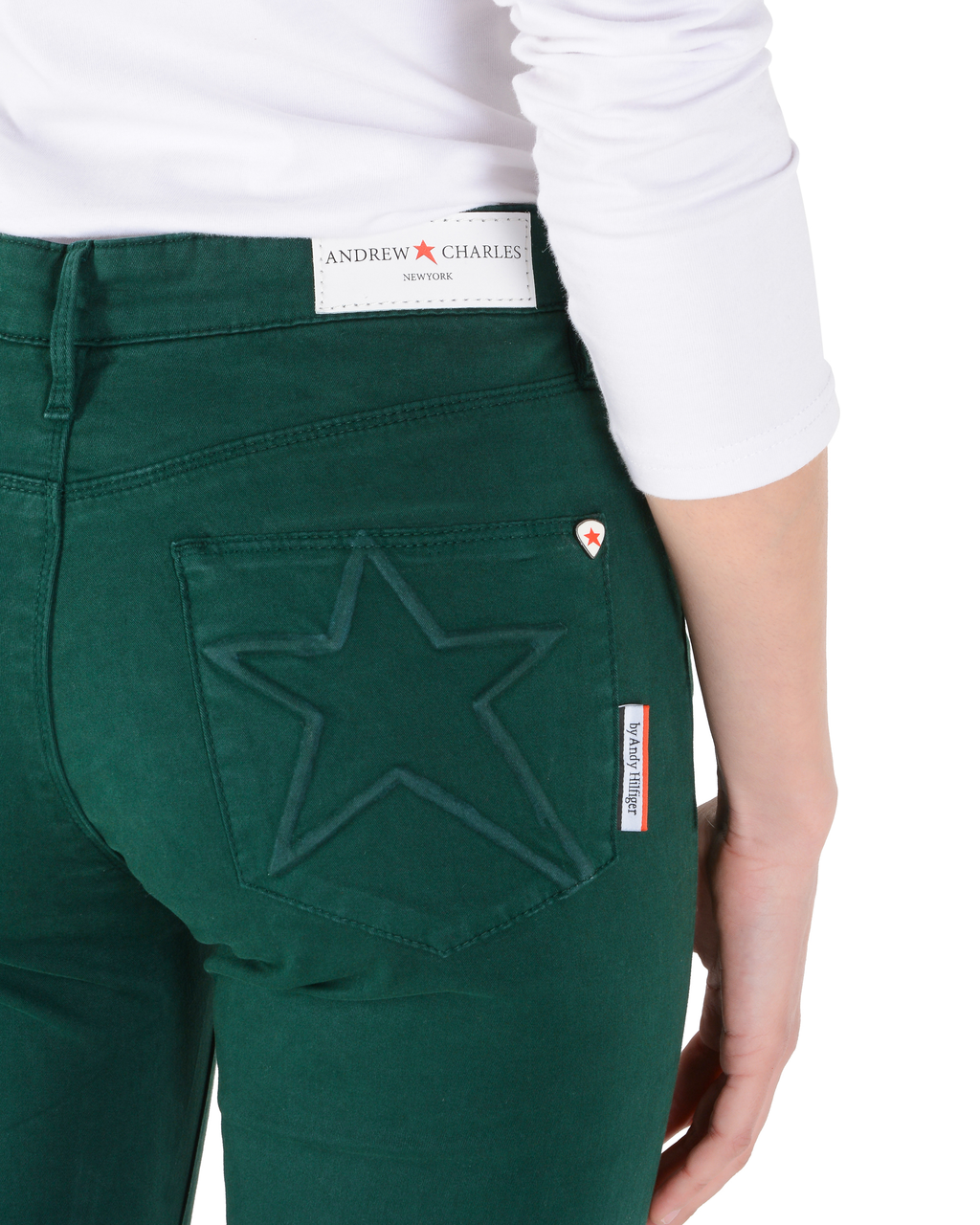 Andrew Charles Womens Trousers Slim Fit CLAIRE DARK GREEN