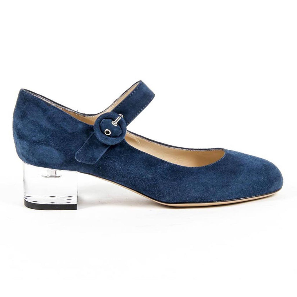V 1969 Italia Zapatos Mary Jane para mujer 312132 CAMOSCIO BLEU